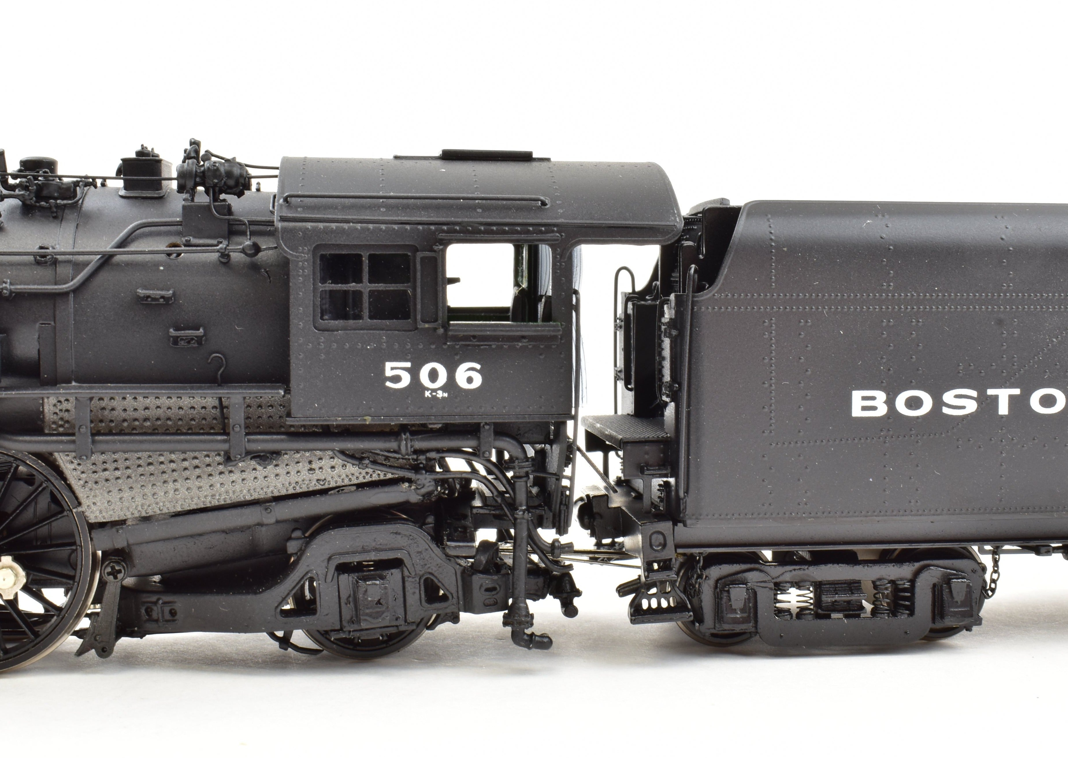 HO Scale Brass Imported Boston & Albany K-3n 4-6-2 Pacific Steam Locomotive Model Factory Painted as #506 without Lights by Key Imports