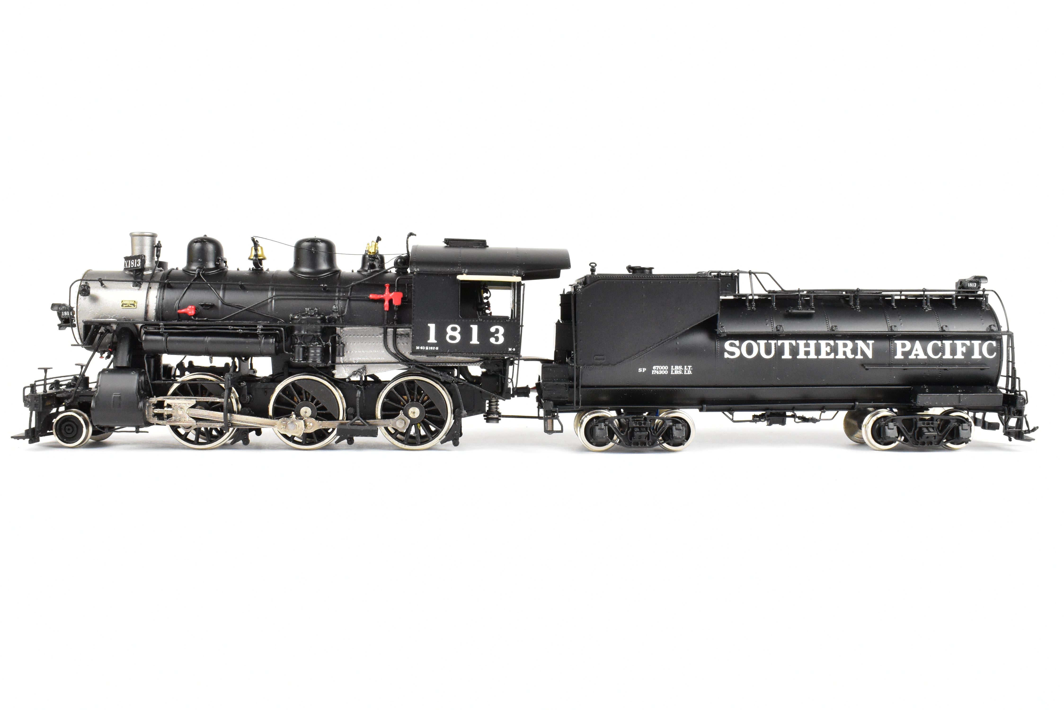 HO Scale Brass Model Train - Sunset Models Southern Pacific M - 9 2 - 6 - 0 FP Locomotive No. 1813 Equipped with QSI DCC and Sound System