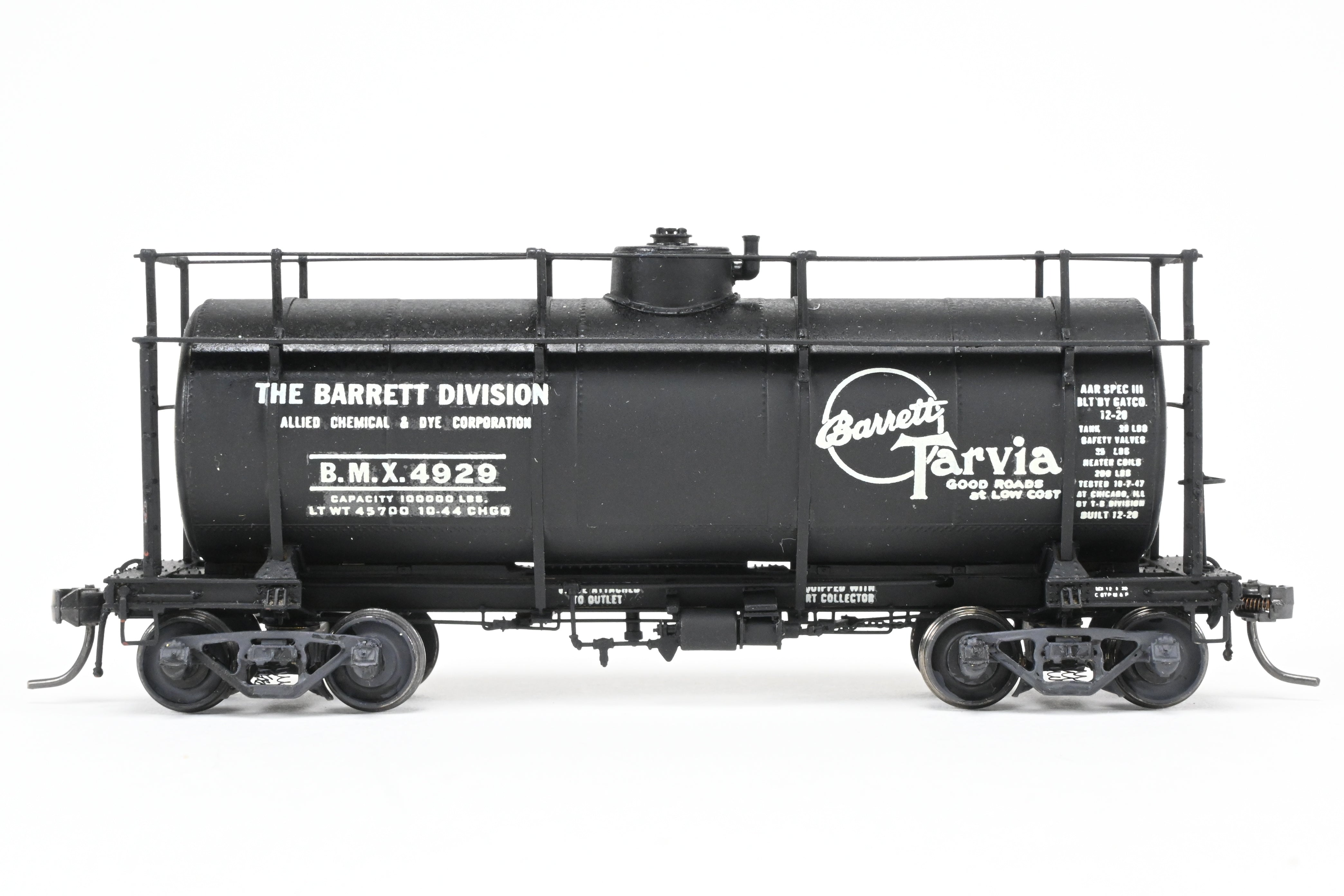 HO Brass NWSL - Northwest Short Line Logging Tank Car Custom-Painted for Barrett Tarvia