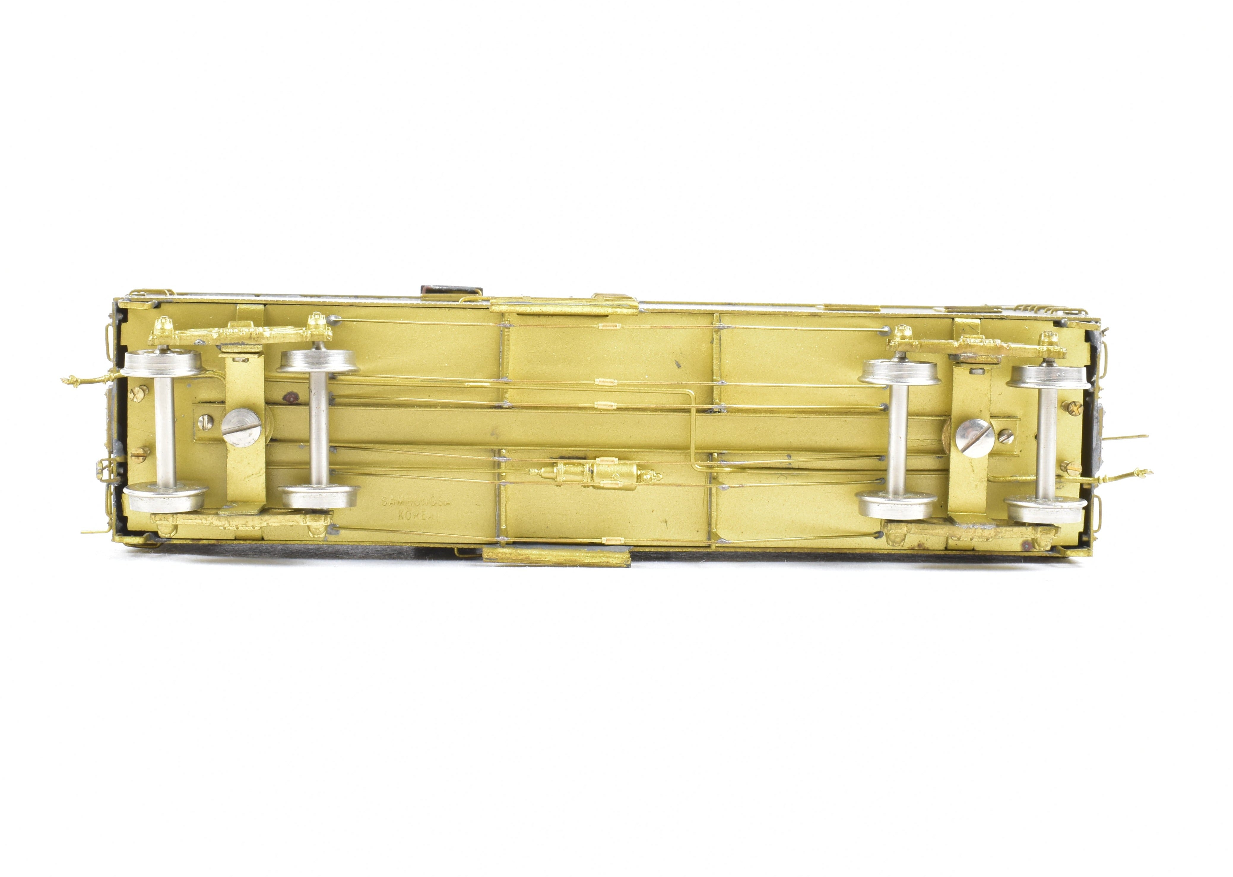 1987 HO Brass ATSF - Santa Fe Caboose with Open - Air Seats by Key Imports