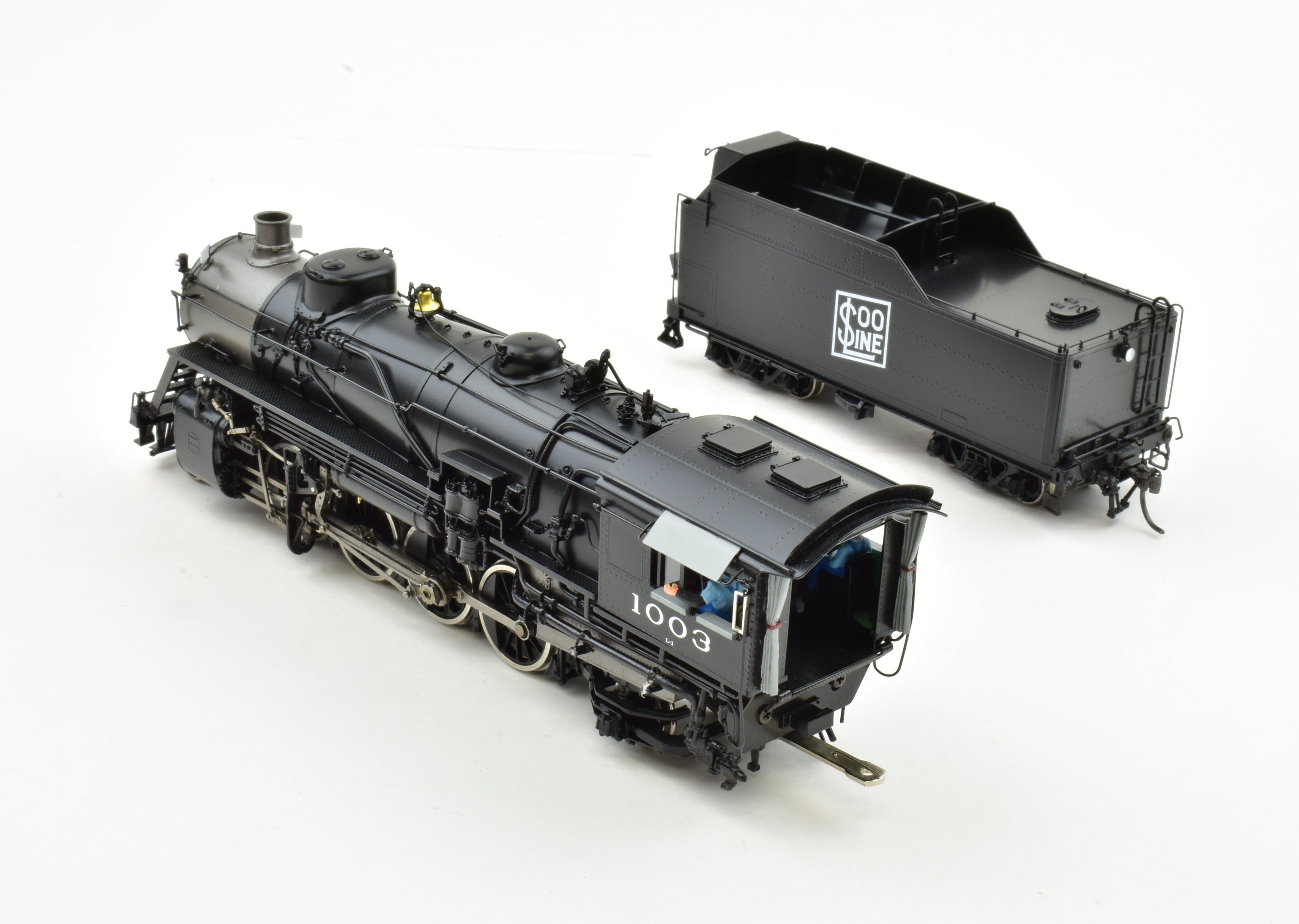 HO Scale Brass Division Point Soo Line Mikado 2-8-2 Locomotive Model #1003 from the 1940s Era