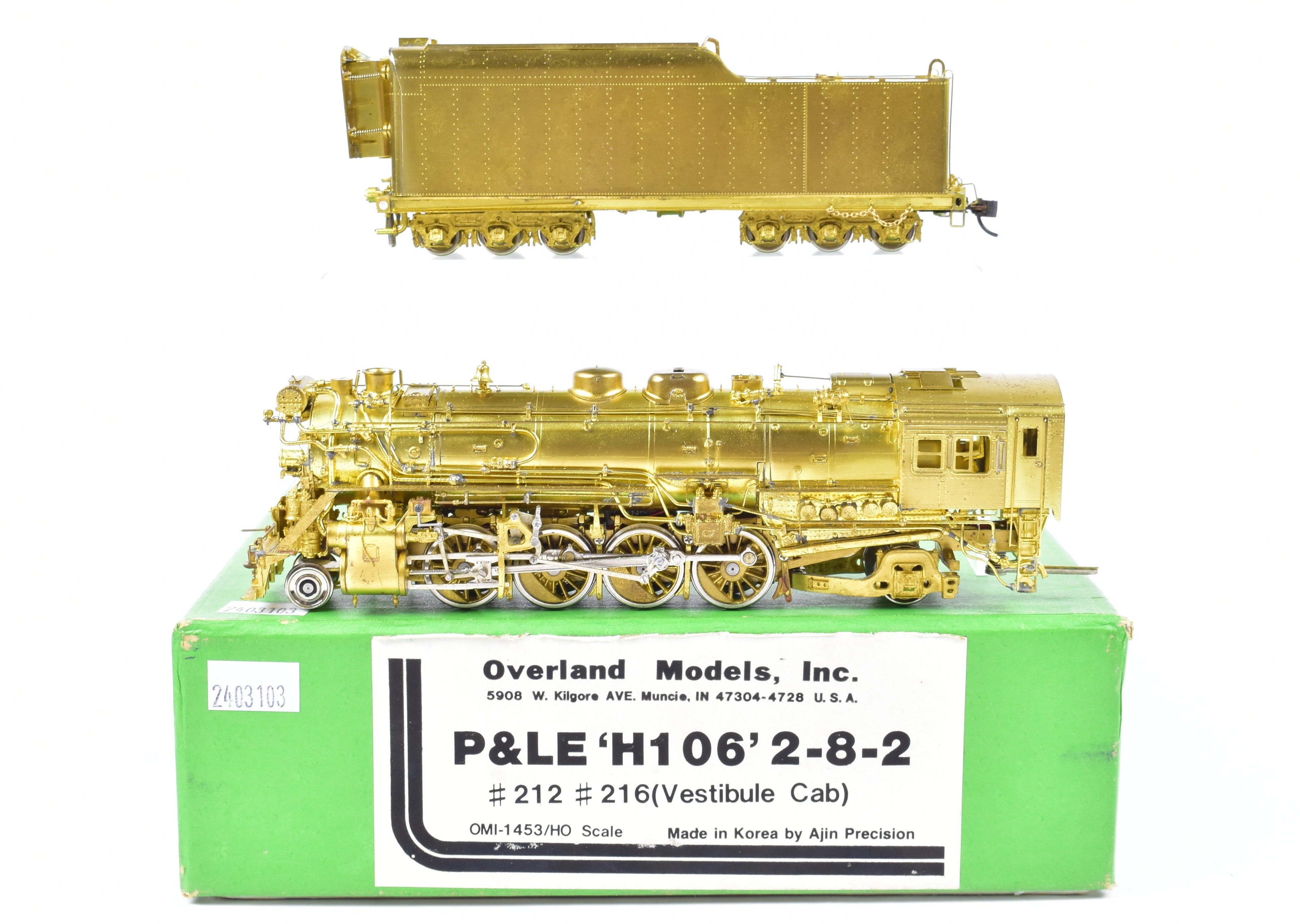 HO Brass OMI - Overland Models NYC/P&LE Pittsburg & Lake Erie H-10b 2-8-2 High - Quality Model