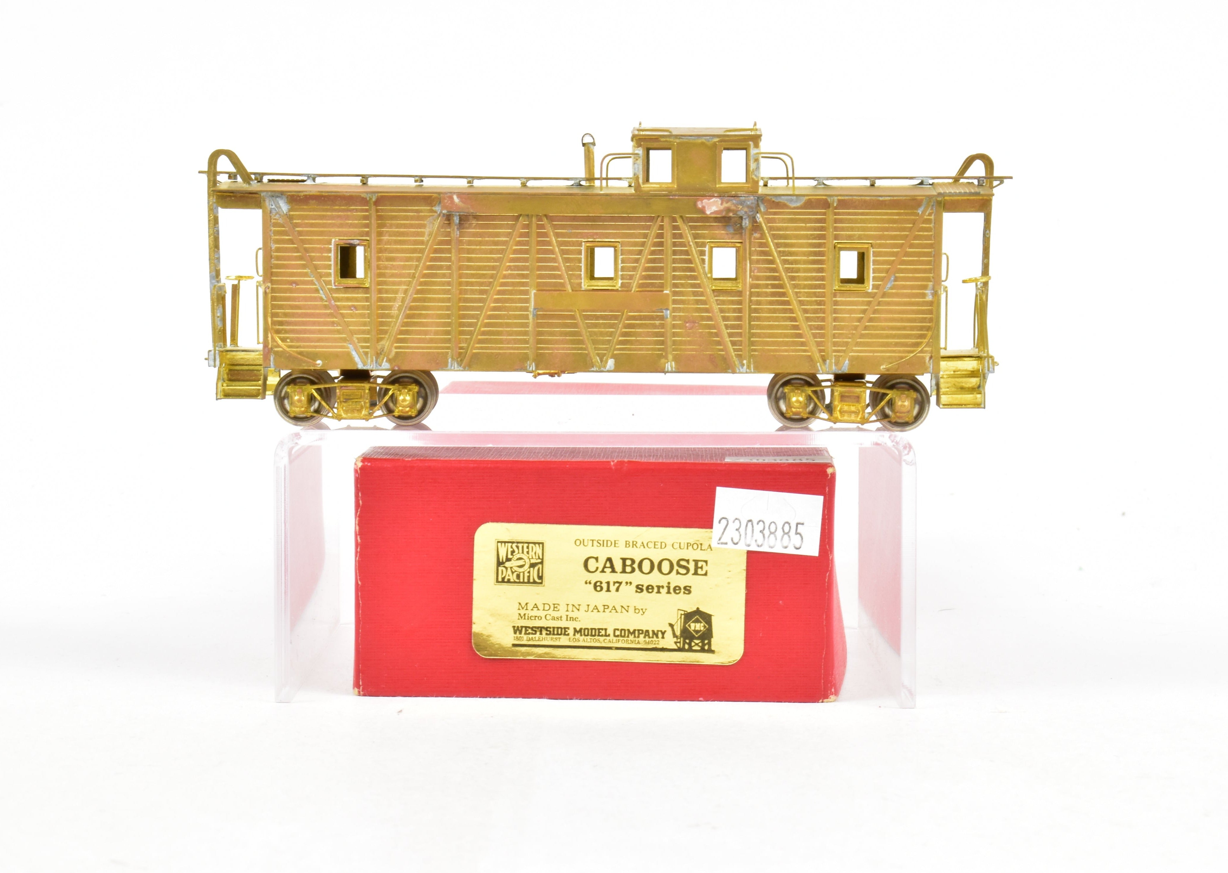 HO Scale Brass Western Pacific Outside Brace Cupola Caboose by Westside Model Co.