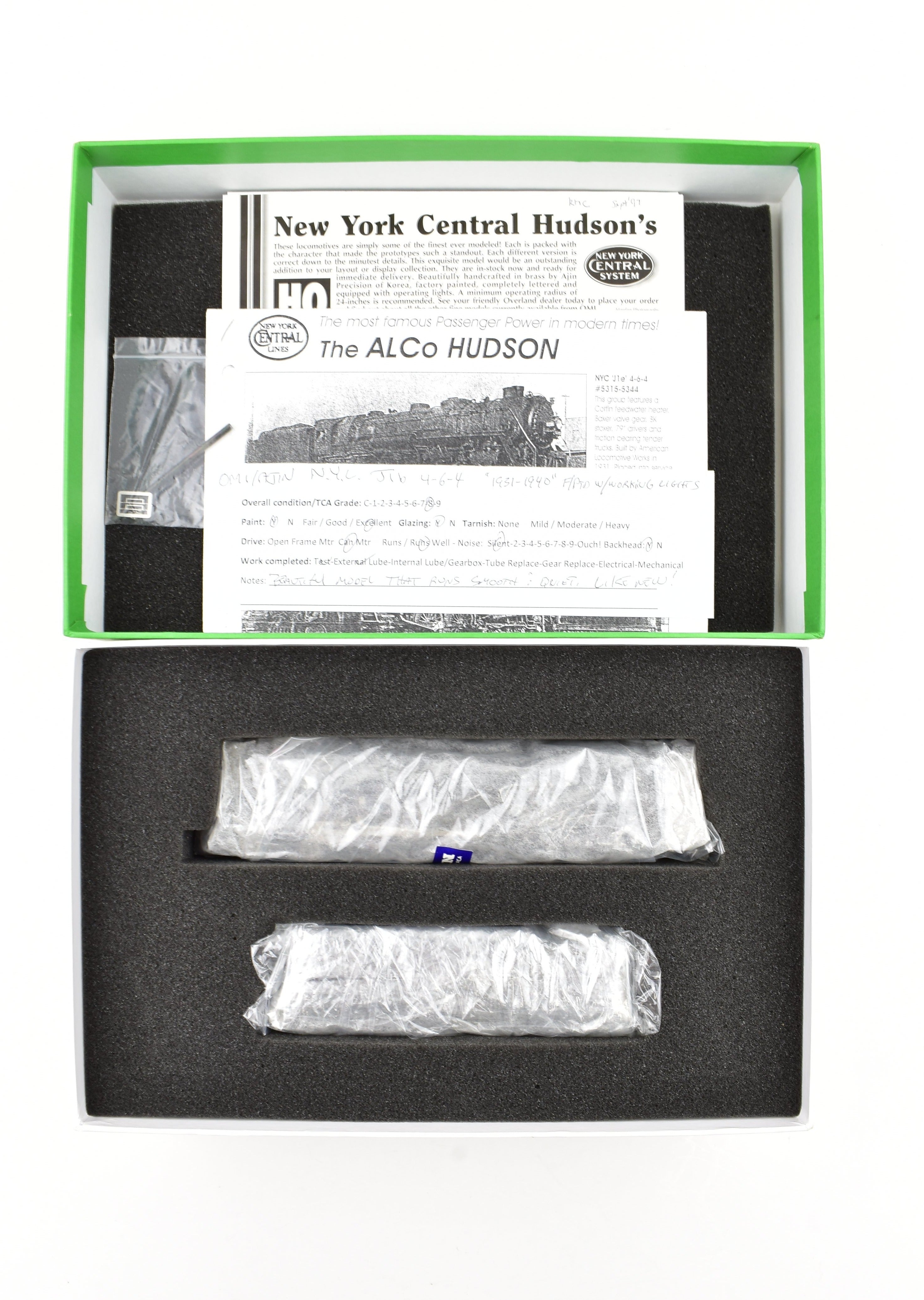 HO Scale Brass Model Train - Overland Models NYC (New York Central) J - 1b 4 - 6 - 4 Hudson FP Locomotive #5221