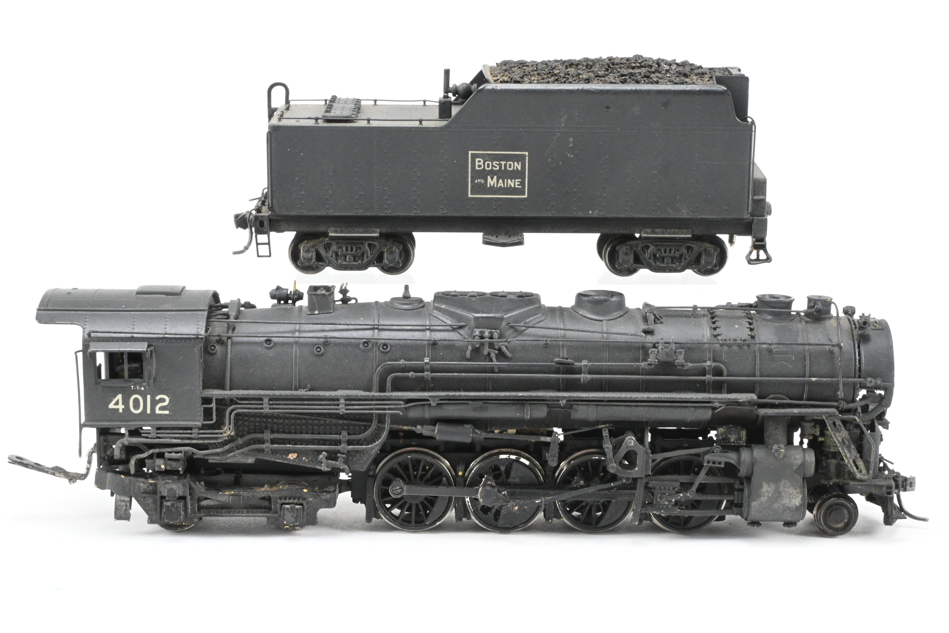 HO Scale Brass Westside Model Co. B&M - Boston & Maine 2-8-4 Class T-1a Berkshire Locomotive Model Custom Painted with No. 4012