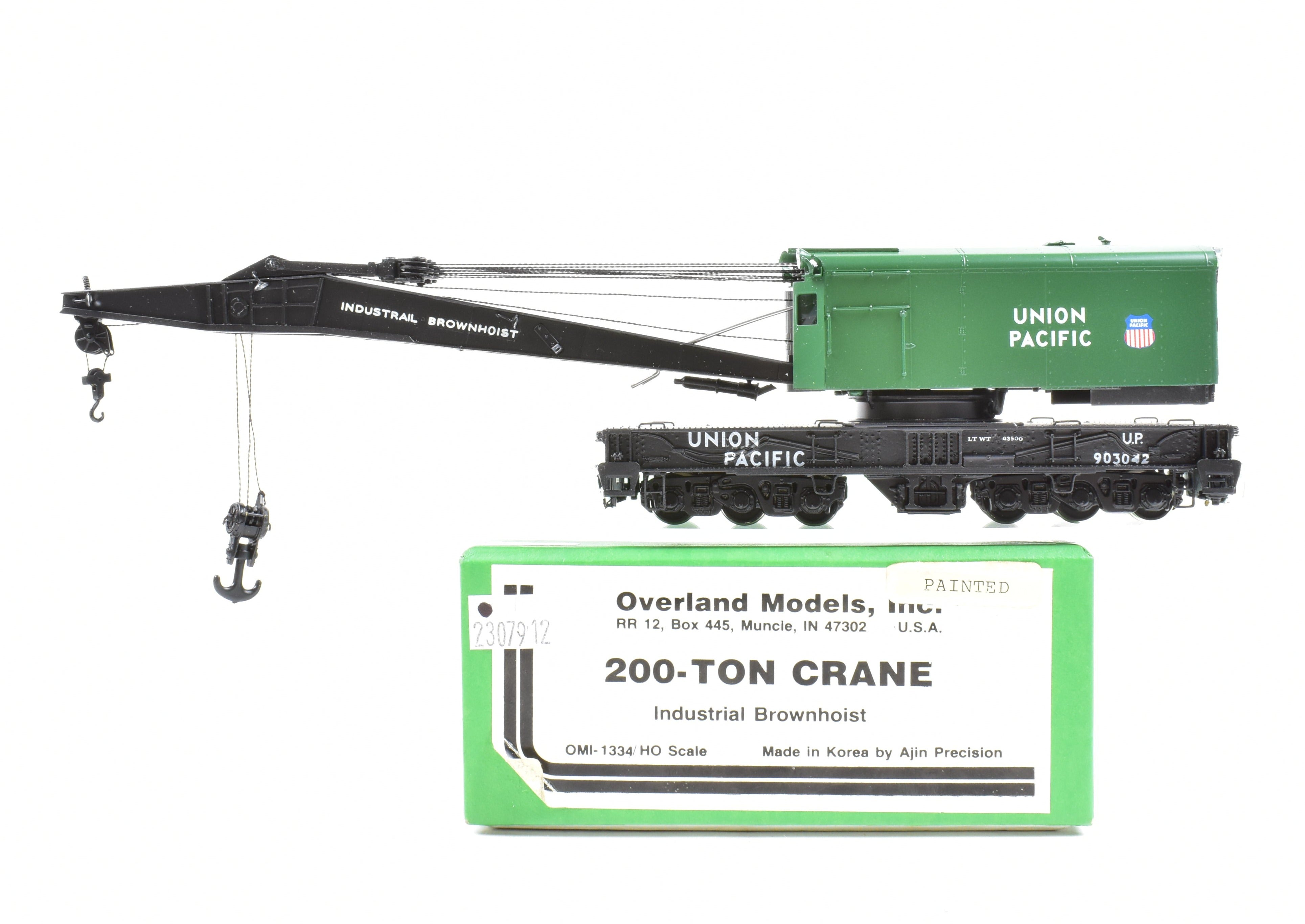HO Brass OMI Union Pacific 200-Ton Crane Custom Painted by Overland Models