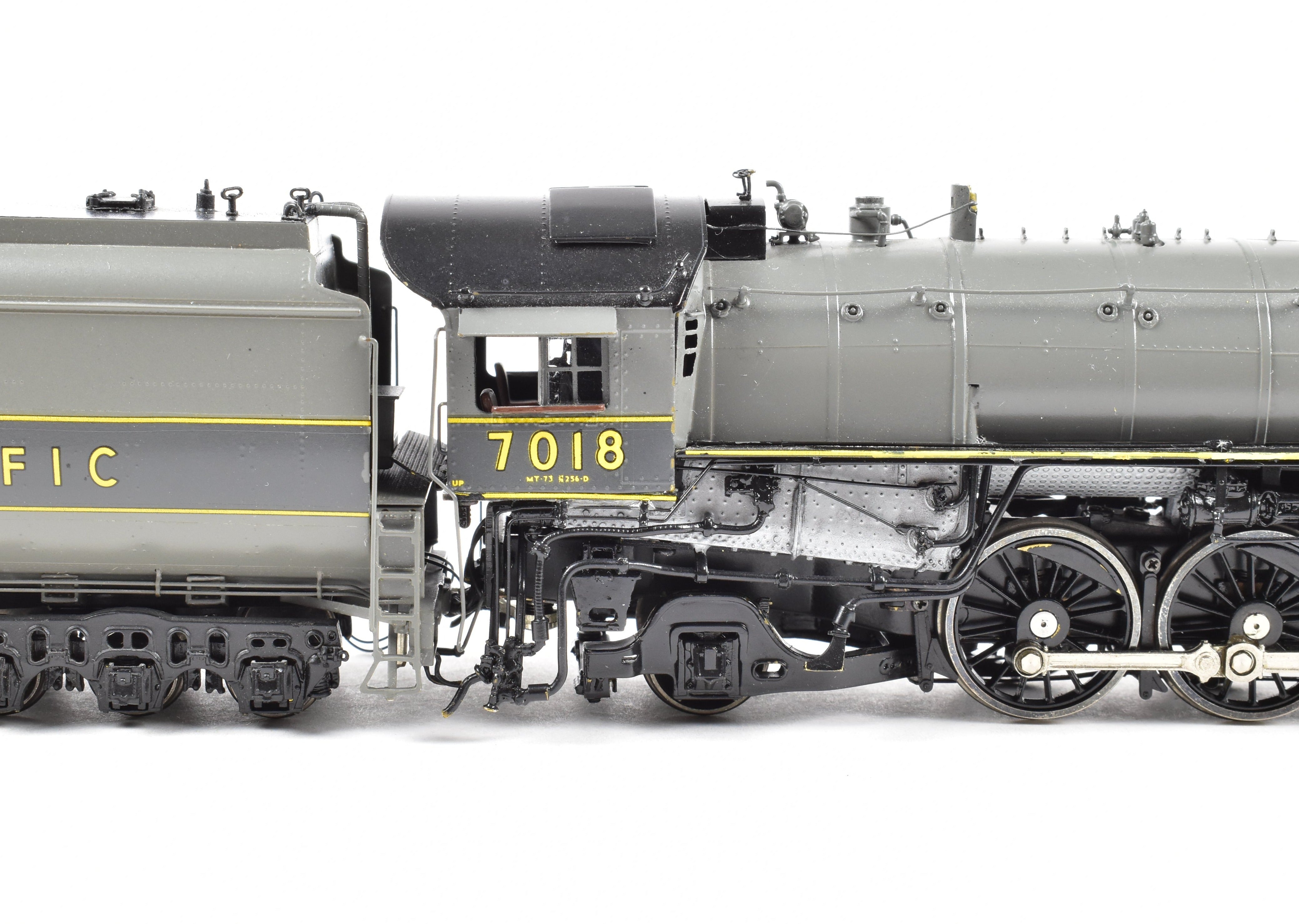 HO Scale Brass OMI UP 4-8-2 F/P TTG Model #7018 with Yellow Stripes