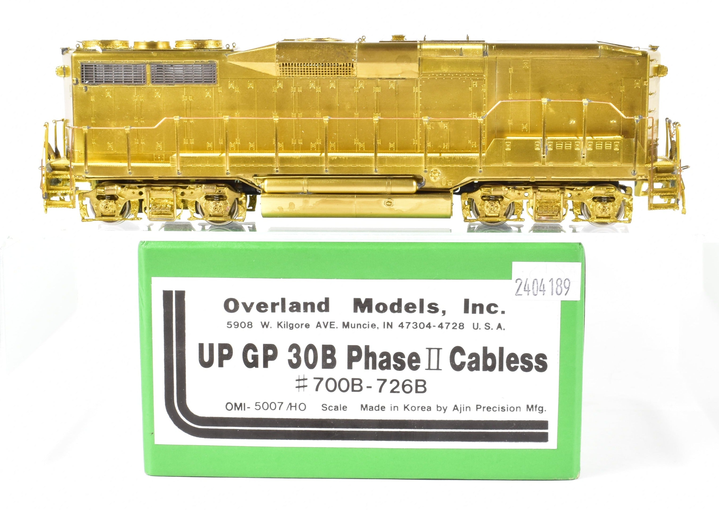 HO Brass UP Union Pacific EMD GP30B PH II Cabless Models 700B - 726B by Overland