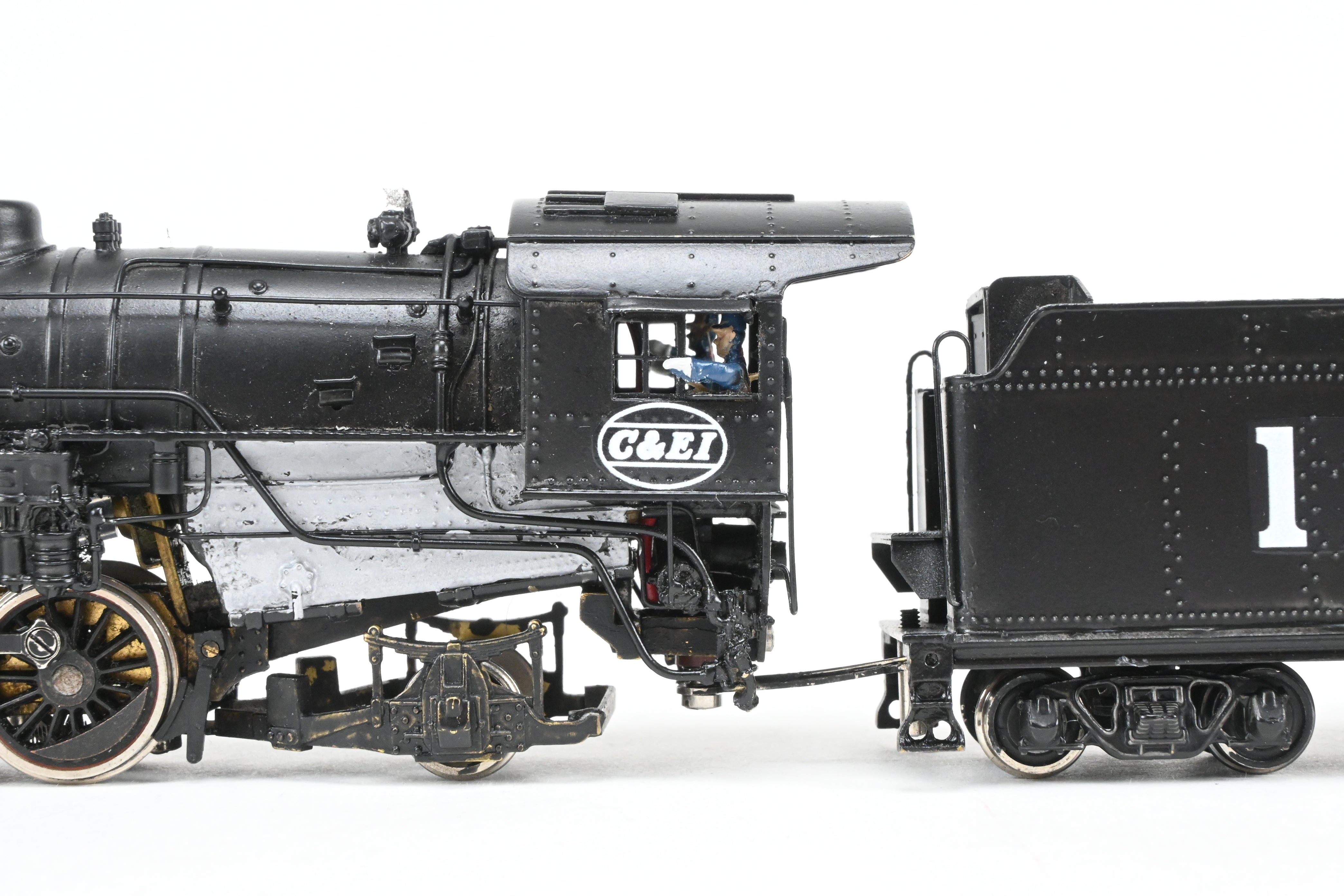 HO Scale Brass Akane 2-8-2 Light Mikado Custom Painted for C&EI USRA