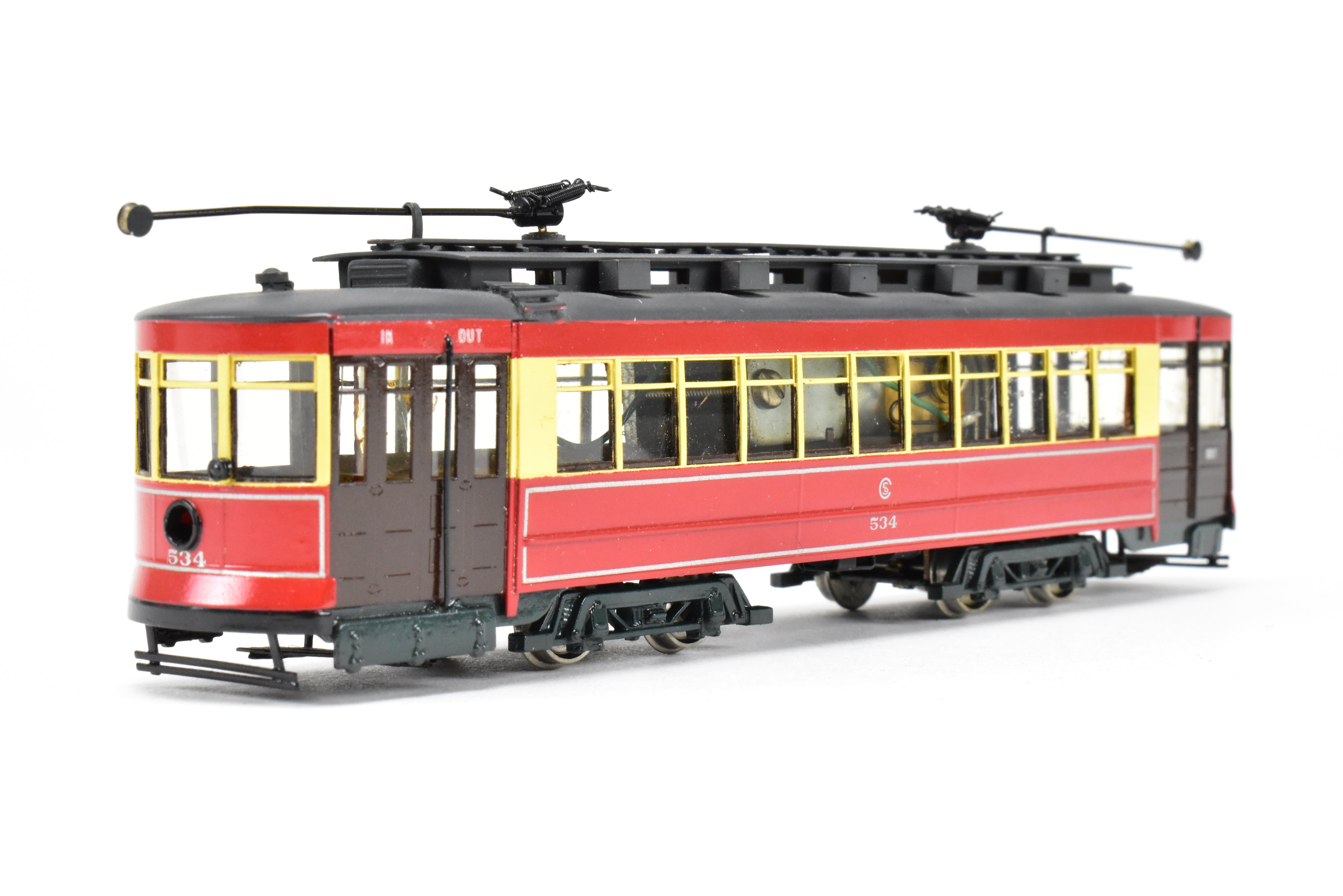 HO Brass Fairfield 343 CSL Chicago Surface Lines Pullman Car #534 Custom Painted