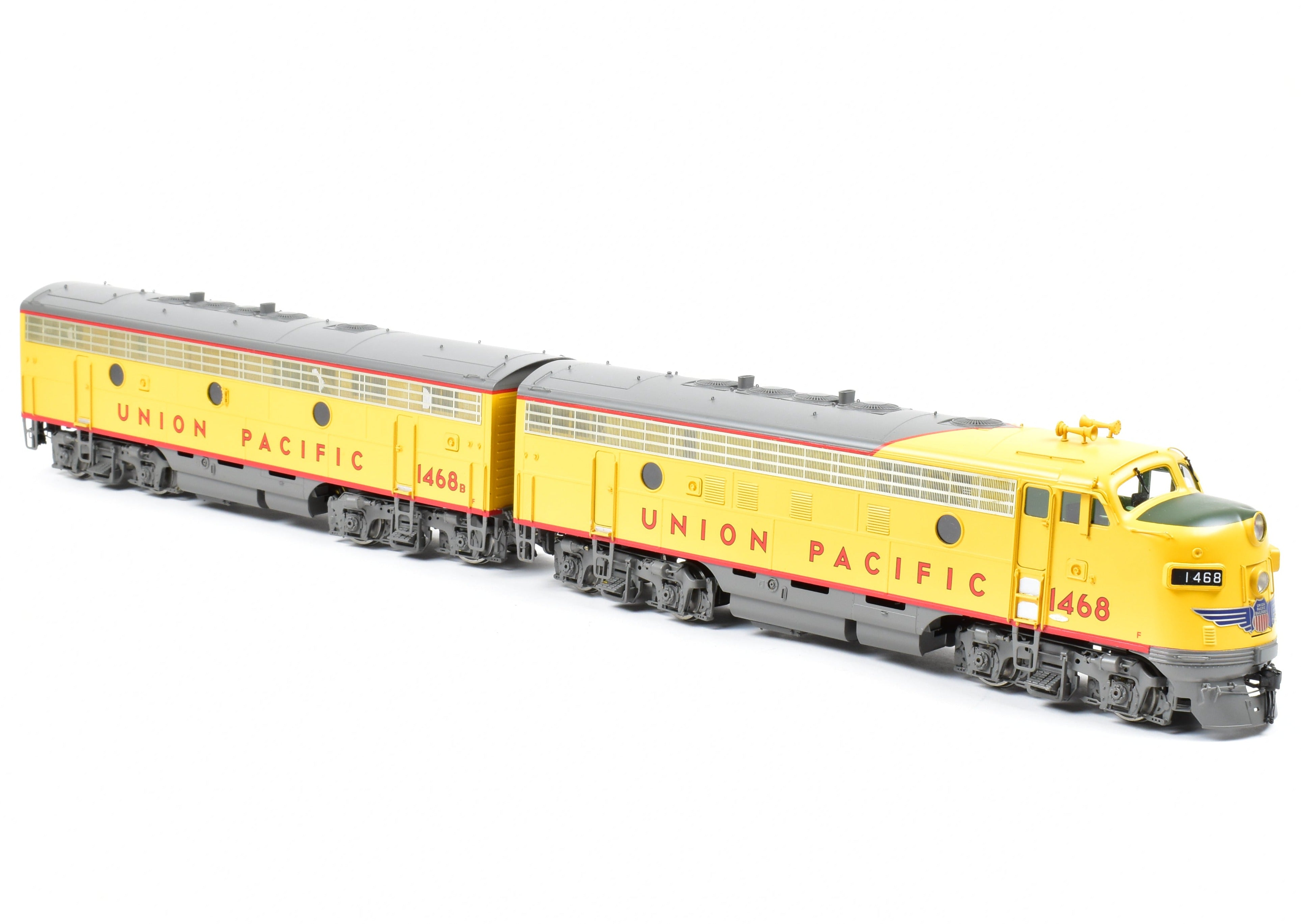 O Scale Brass Key Imports Union Pacific EMD F - 7A/B Locomotive Set with Factory Painting, Model No. 1468 & 1468B