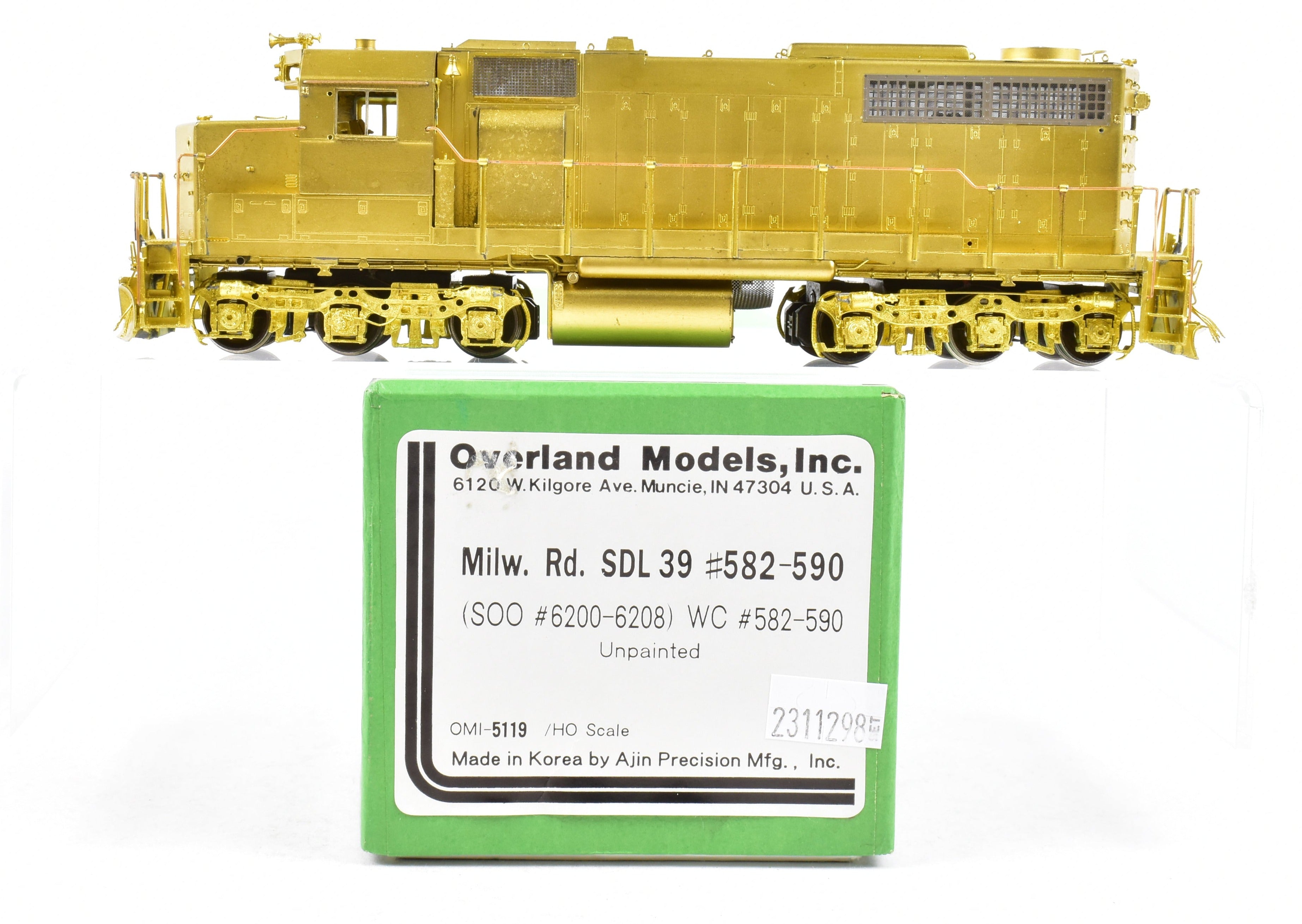 HO Scale Brass SDL39 Model by Overland Models, Inc. for MILW, Soo Line & WC