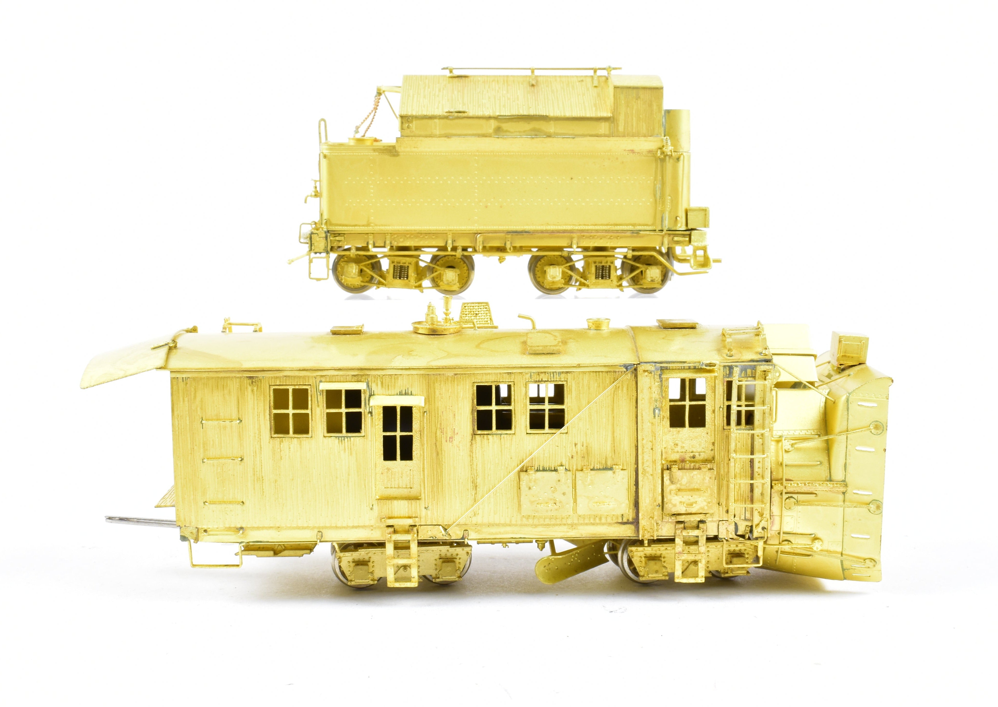 1991 HOn3 Brass D&RGW 'O-Y' Rotary Snowplow by OMI with Tender
