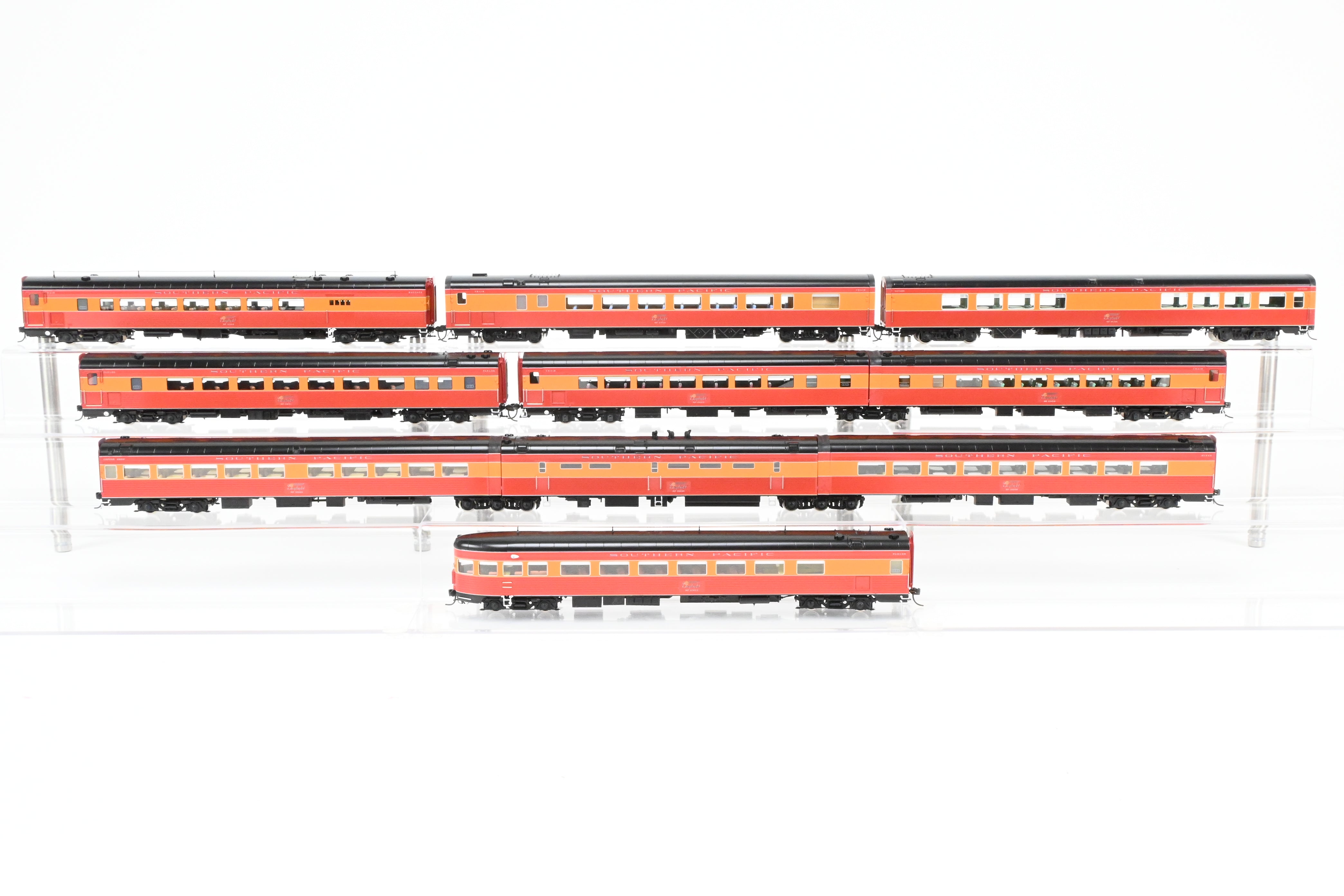 HO Scale Brass CON CIL - Challenger Imports Model Train Set - Southern Pacific 1955 Morning Daylight 10 - Car Full Train Set FP
