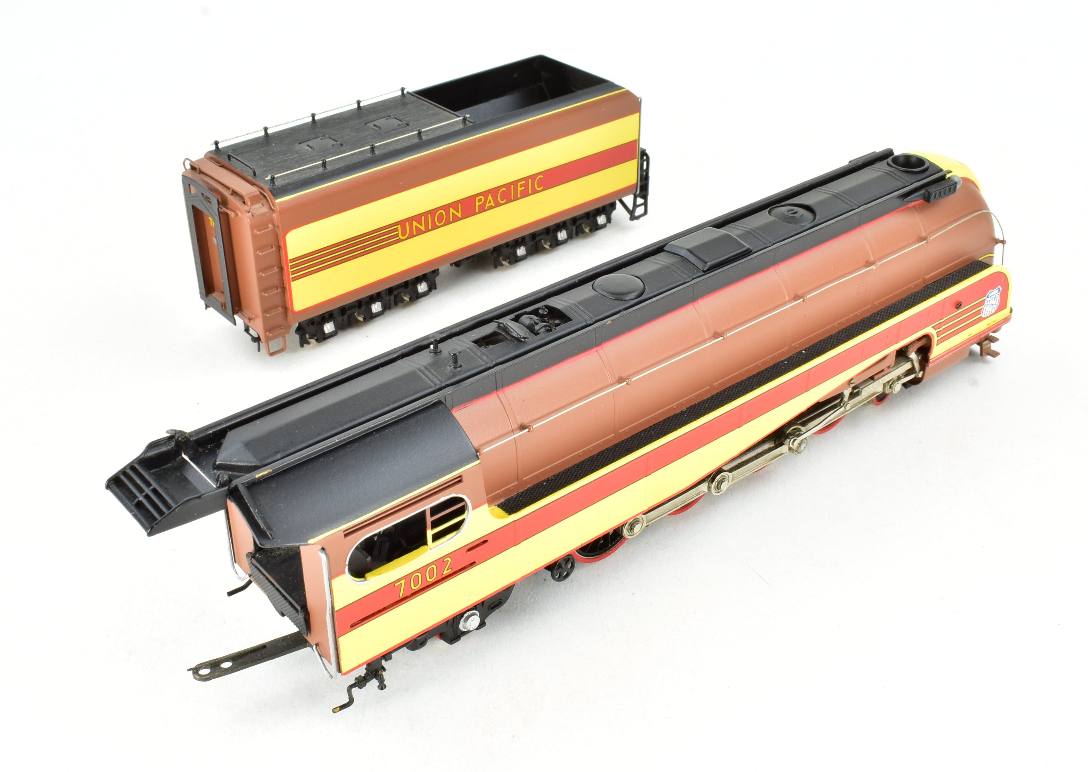 HO Scale Brass Union Pacific 4-8-2 FP Steam Locomotive Model, Key Imports UP No. 7002 Forty Niner