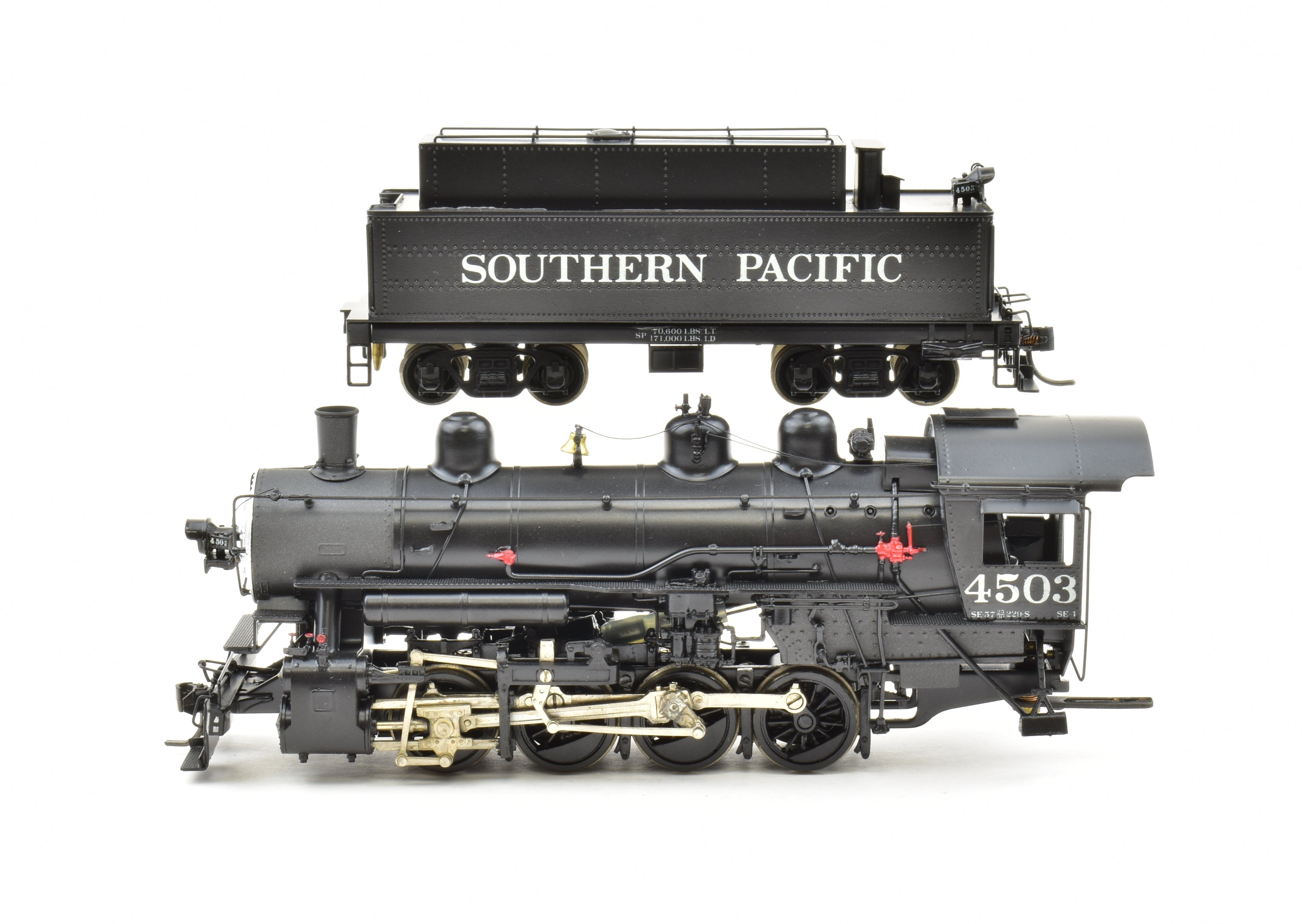 High - Quality HO Scale Brass Balboa SP - Southern Pacific SE - 4 0 - 8 - 0 Locomotive Professionally Painted and Upgraded by Hal Maynard