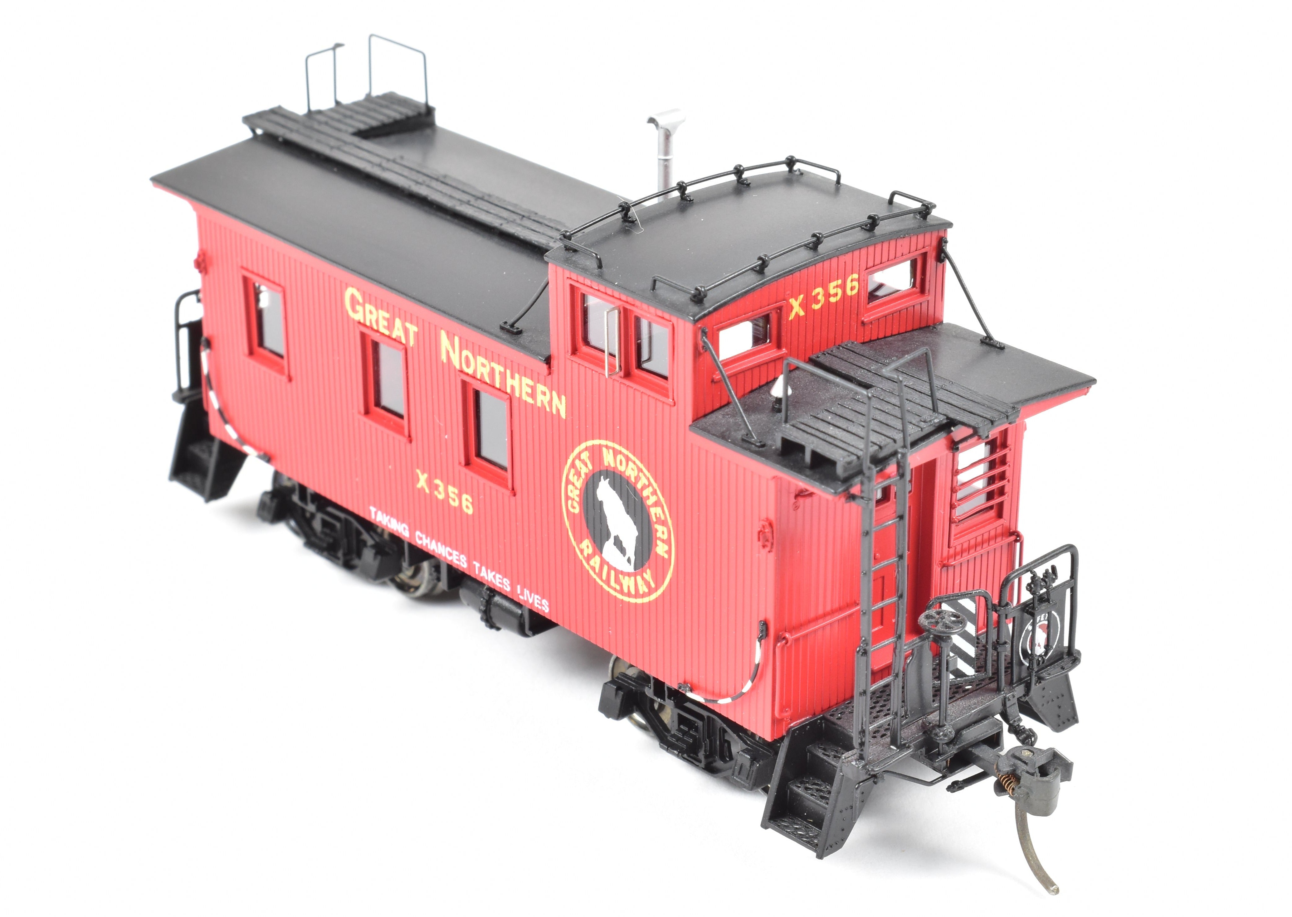 HO Scale Brass Challenger Imports Great Northern 25' Wood Caboose, Later Version X356