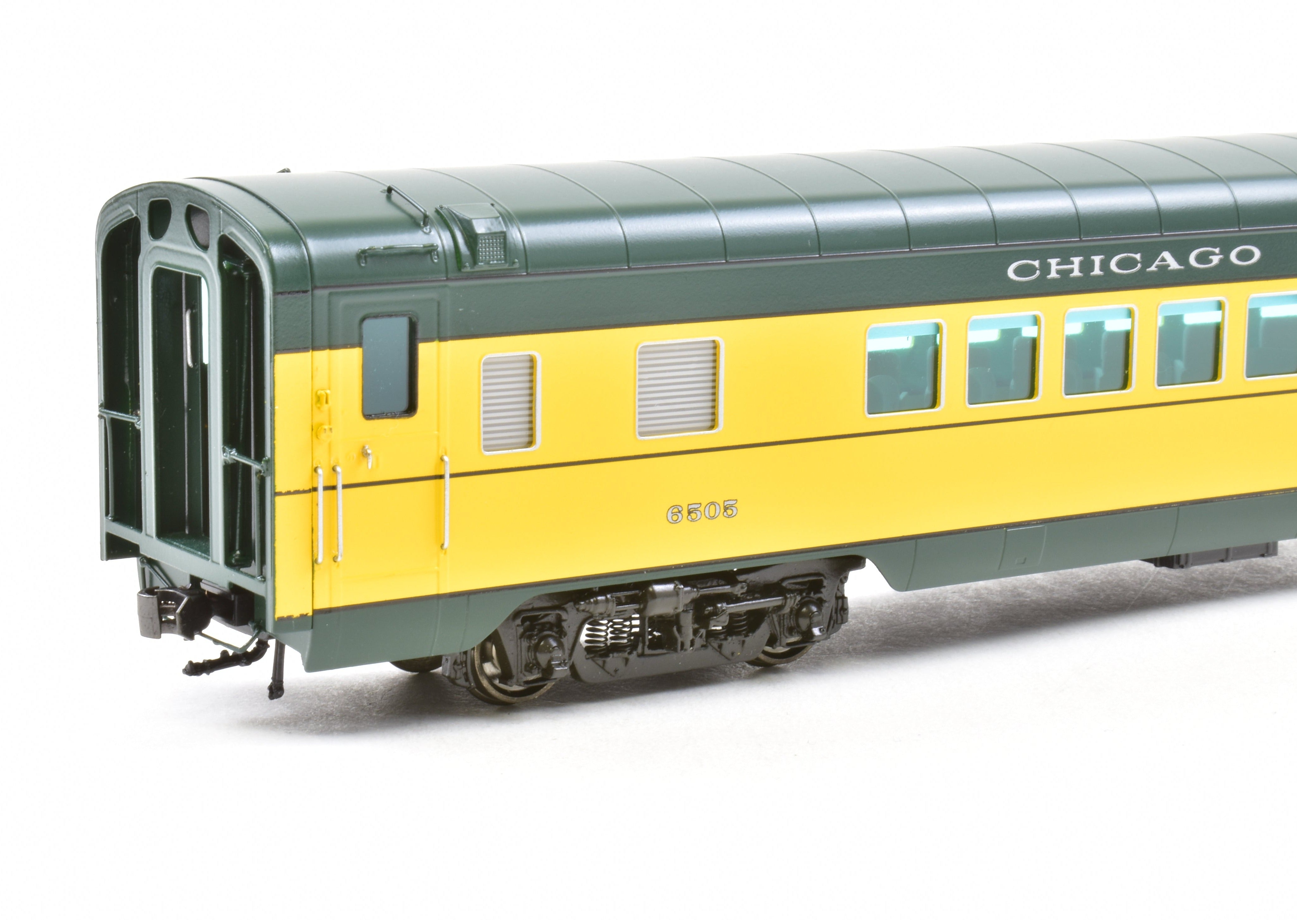 HO Scale Brass Railway Classics C&NW Chicago and North Western 400 22-Seat Parlor Car FP 6505