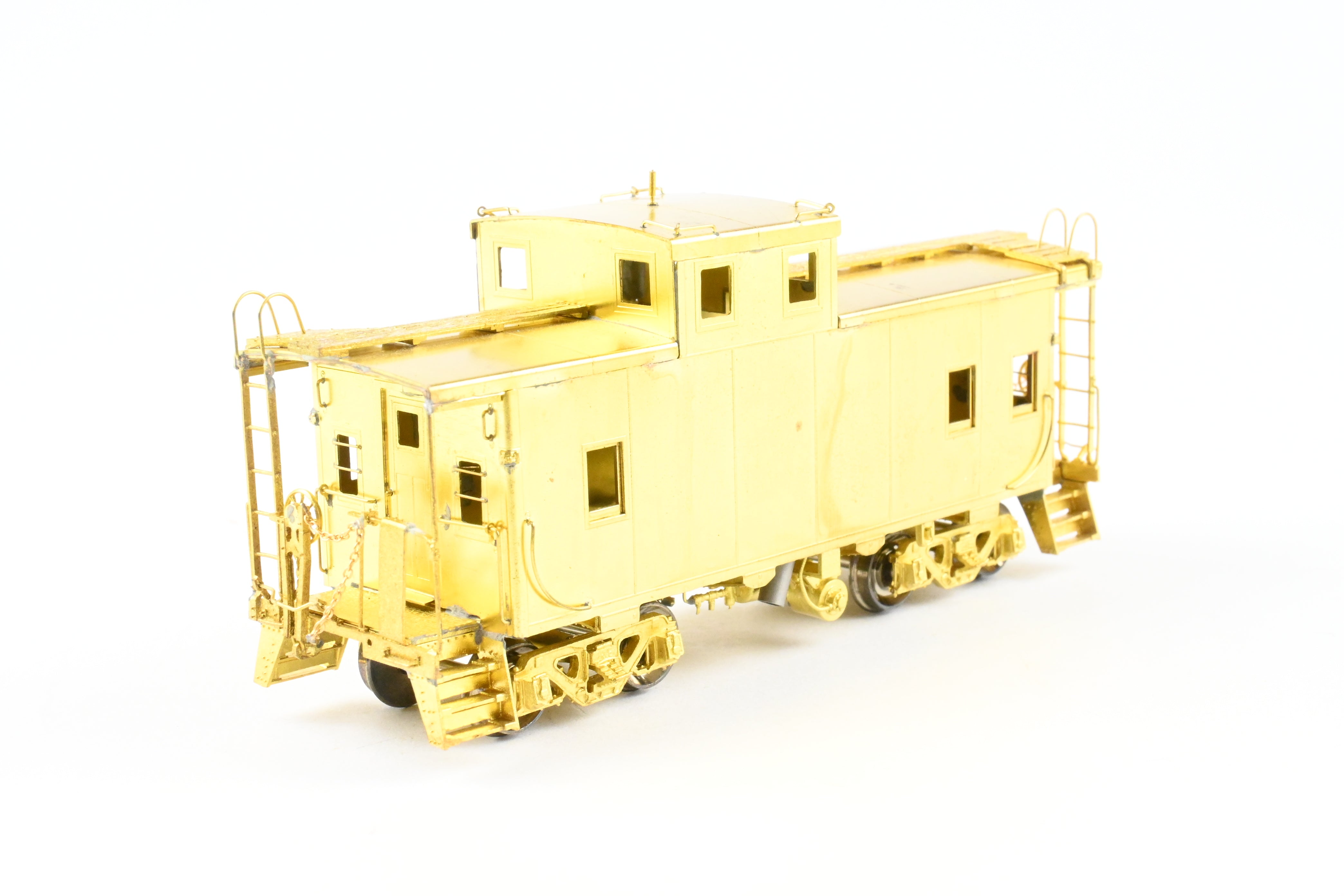 HO Scale Brass OMI - Overland Models, Inc. Erie Railroad Offset Cupola Welded Caboose with Radio Equipment from 1947 to 1960, Model Number #C222 - C269
