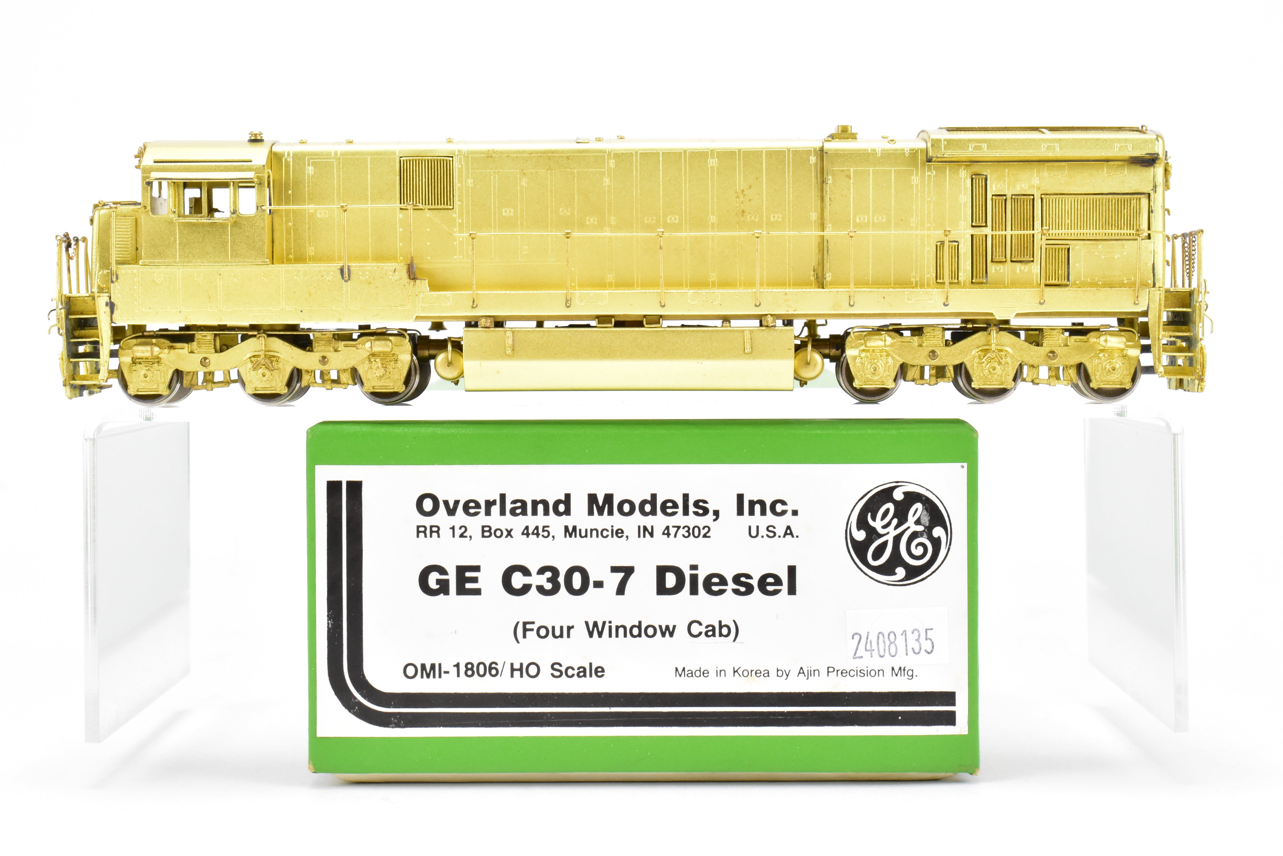 HO Scale Brass Model Train Locomotive - Overland Models Inc. GE C30 - 7 Four Window Cab for Various Roads