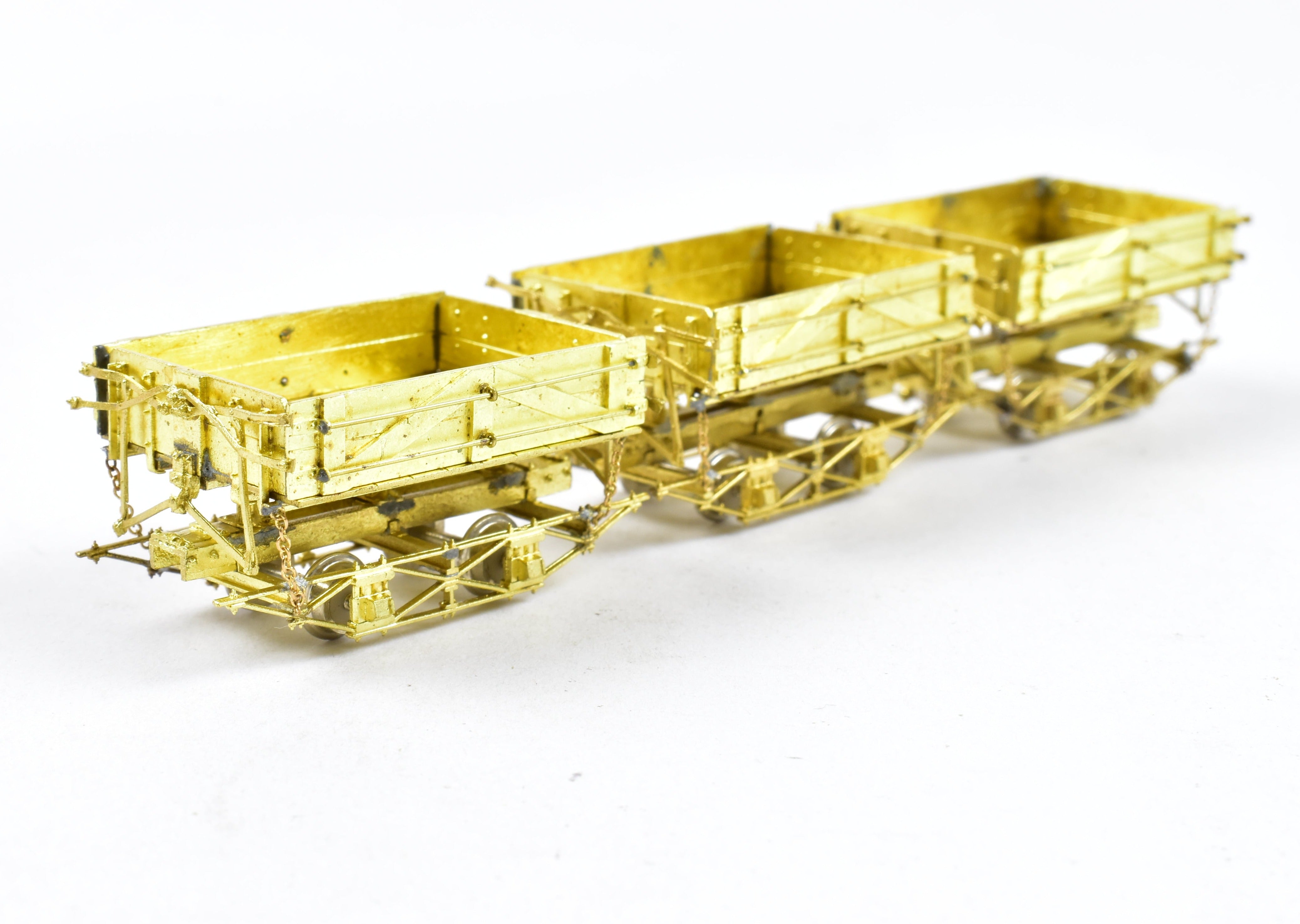 HOn3 Brass Precision Scale Co. 3-Car Set of West Side Lumber Co. Side Dump Ballast Cars