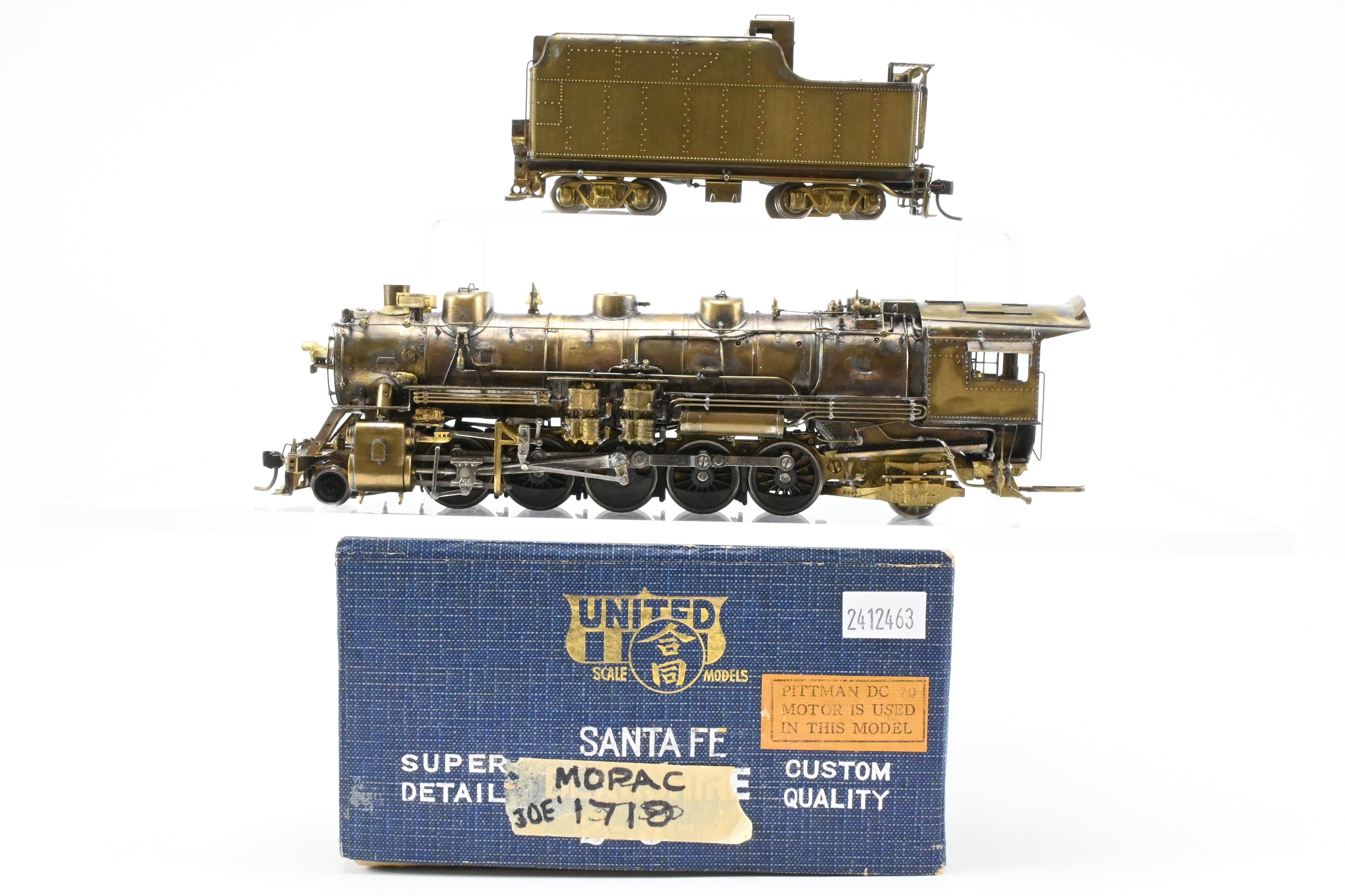 HO Scale Custom-Made Brass Model of Joe G. Collias Scratch-Built Missouri Pacific 2-10-2 Locomotive No. 1718 (Formerly Wabash)
