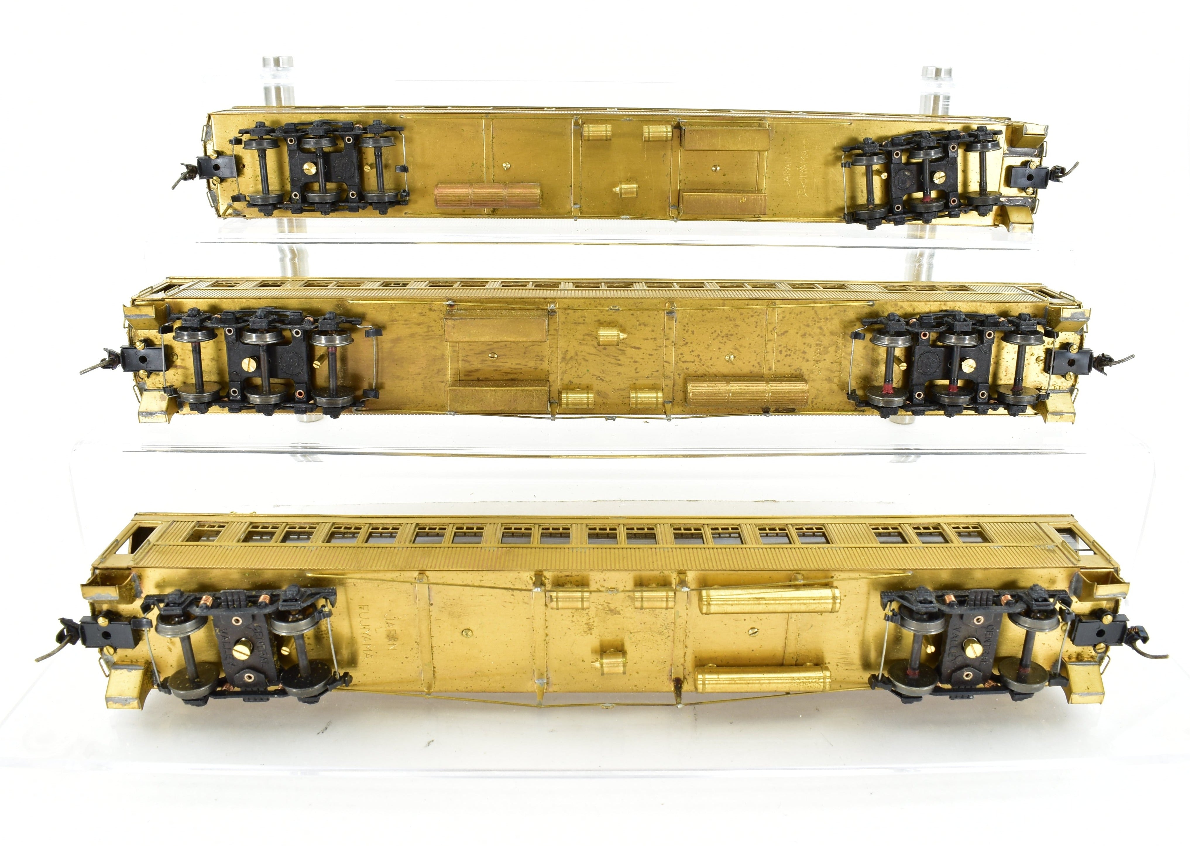 Canadian Pacific Railway Kettle Valley Brass Passenger Cars with Central Valley Trucks