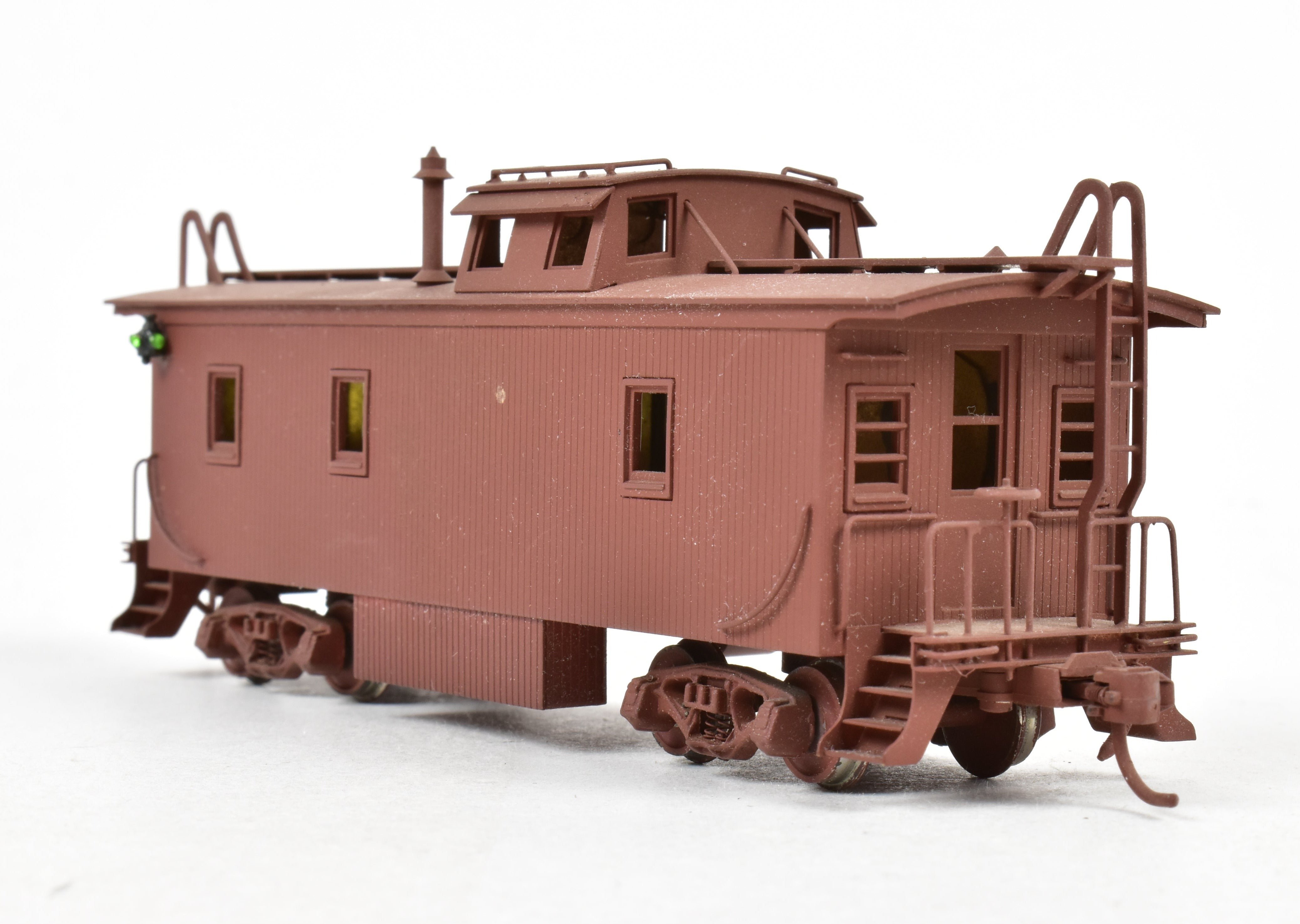 HO Brass Trains Inc. Union Pacific CA-1 Unlettered Painted Wood Caboose, No Box