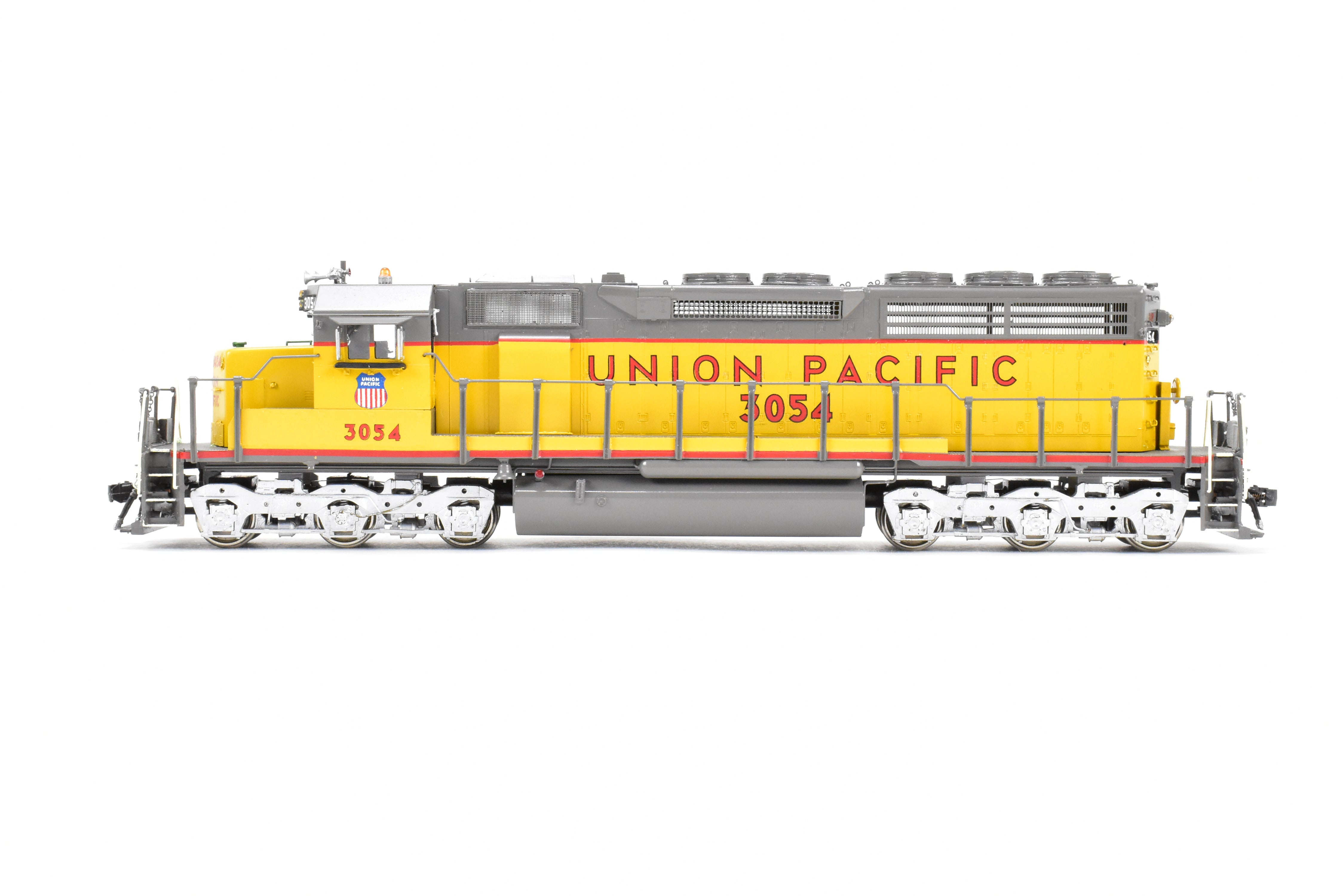 HO Scale Brass Model Train - Overland Models Inc. Union Pacific EMD SD40 Low Hood Locomotive with Dynamic Brakes, Low Mounted Brake Cylinders, Custom Painted as UP No. 3054