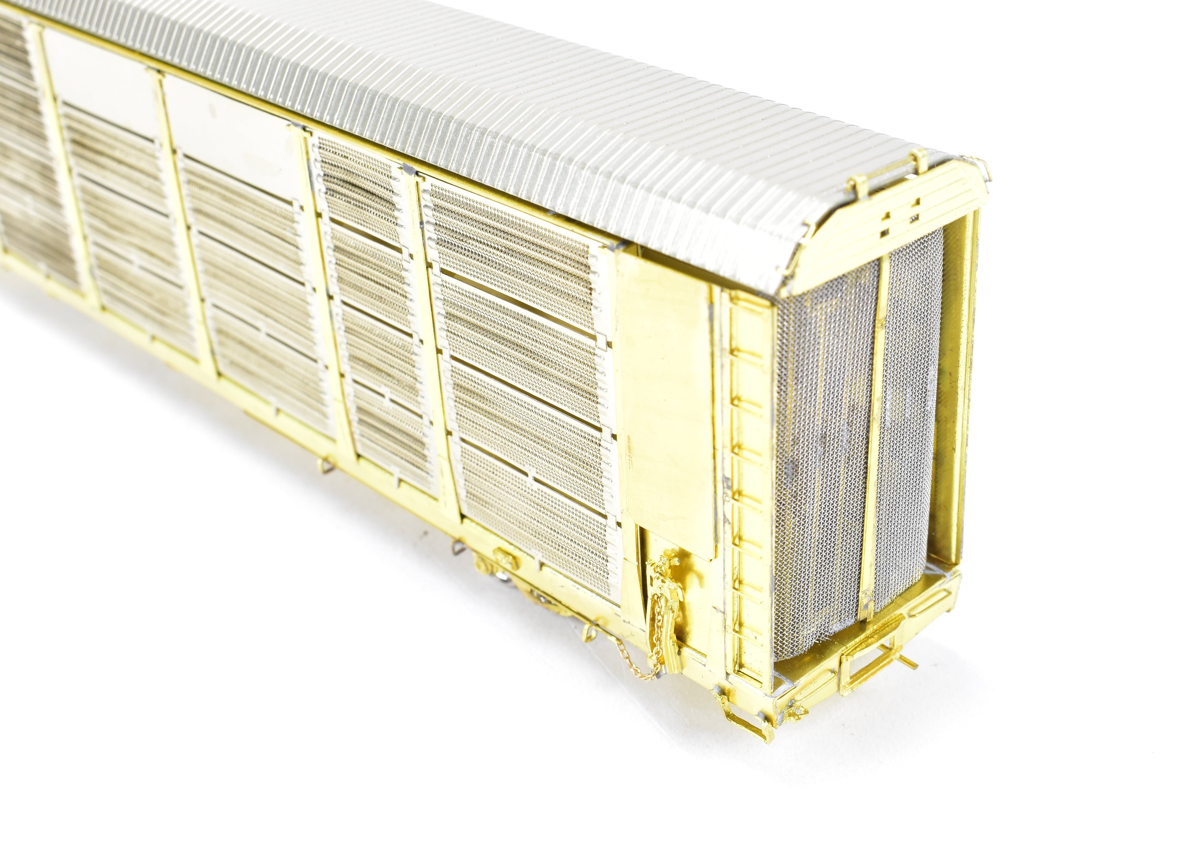 HO Scale Brass Model Train Auto Rack Tri - Level with Mesh End Doors from Overland Models, Inc. Representing Southern Pacific Car No. 517006