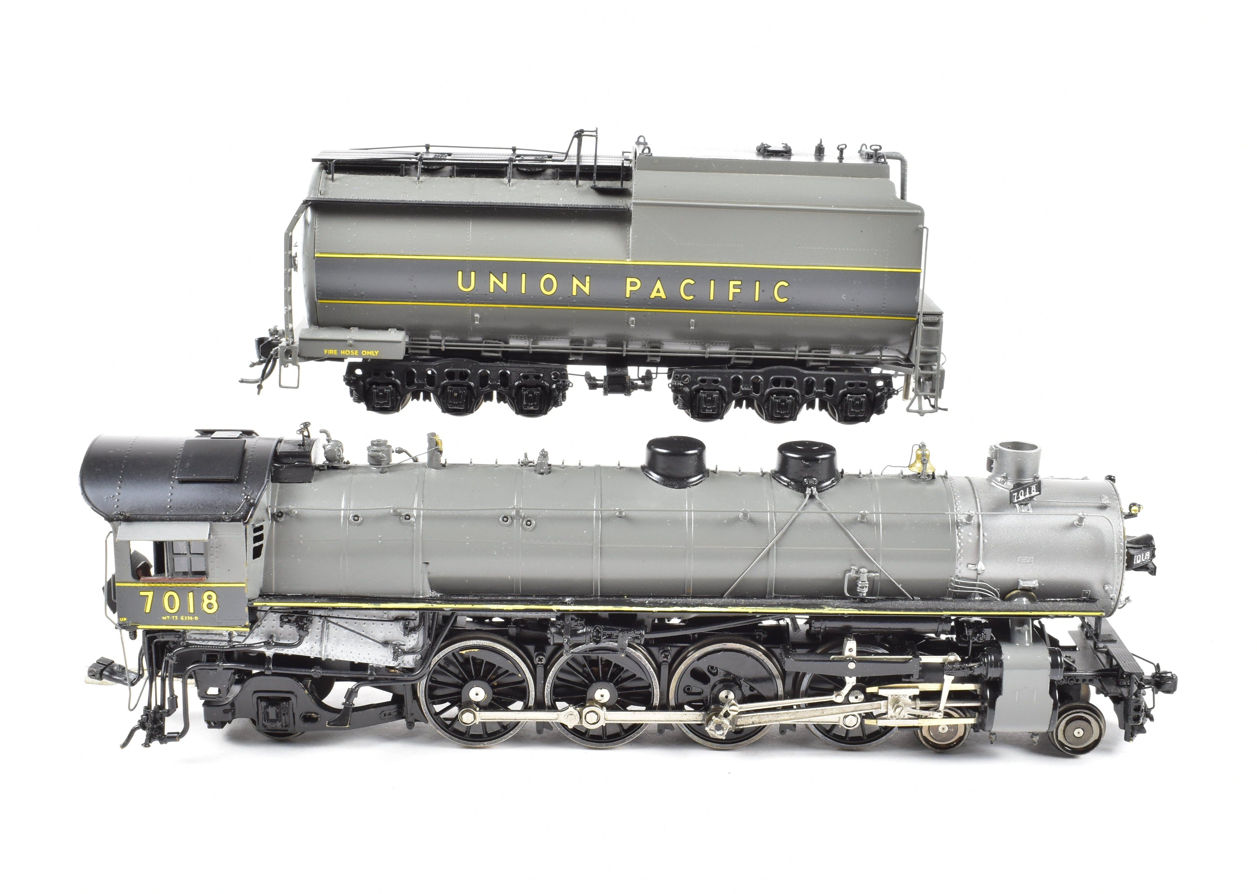 HO Scale Brass OMI UP 4-8-2 F/P TTG Model #7018 with Yellow Stripes