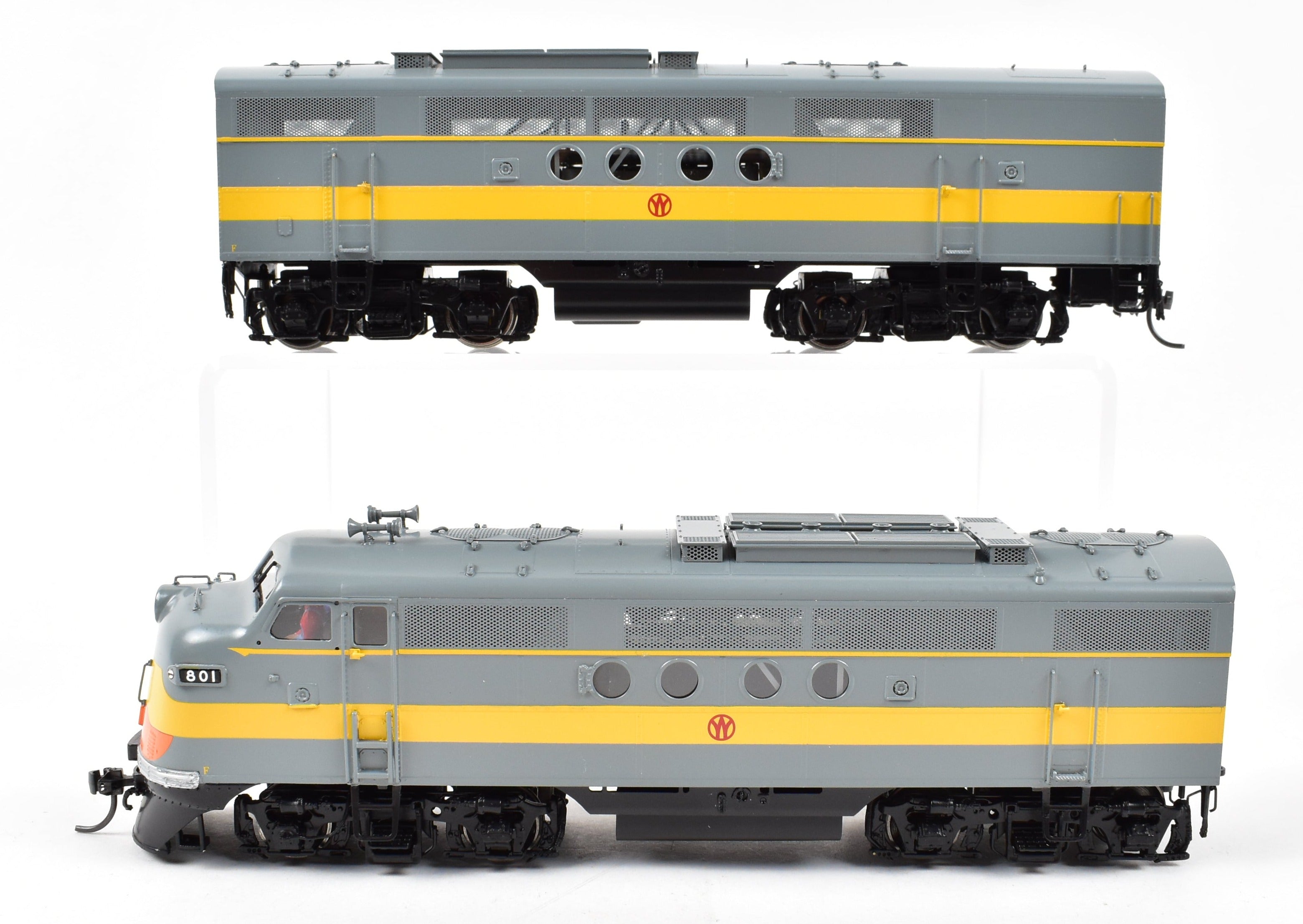 HO Scale Brass Model Train - Division Point NYO&W (New York, Ontario & Western) EMC FTA/B Set, Factory Painted, No. 801, Limited Edition