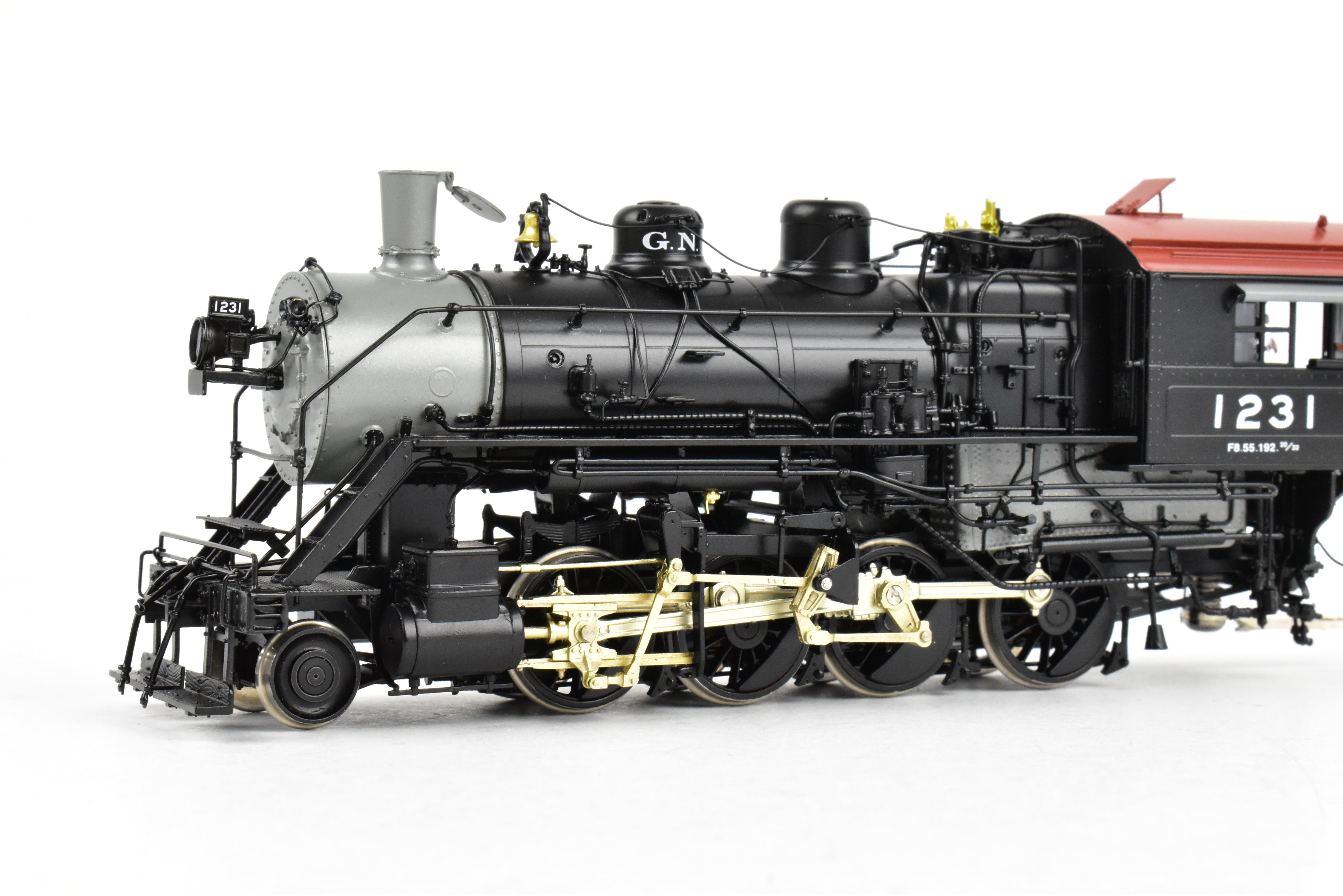 HO Brass GN - Great Northern F-8 2-8-0 FP Black Oil-Fired No. 1231 Model