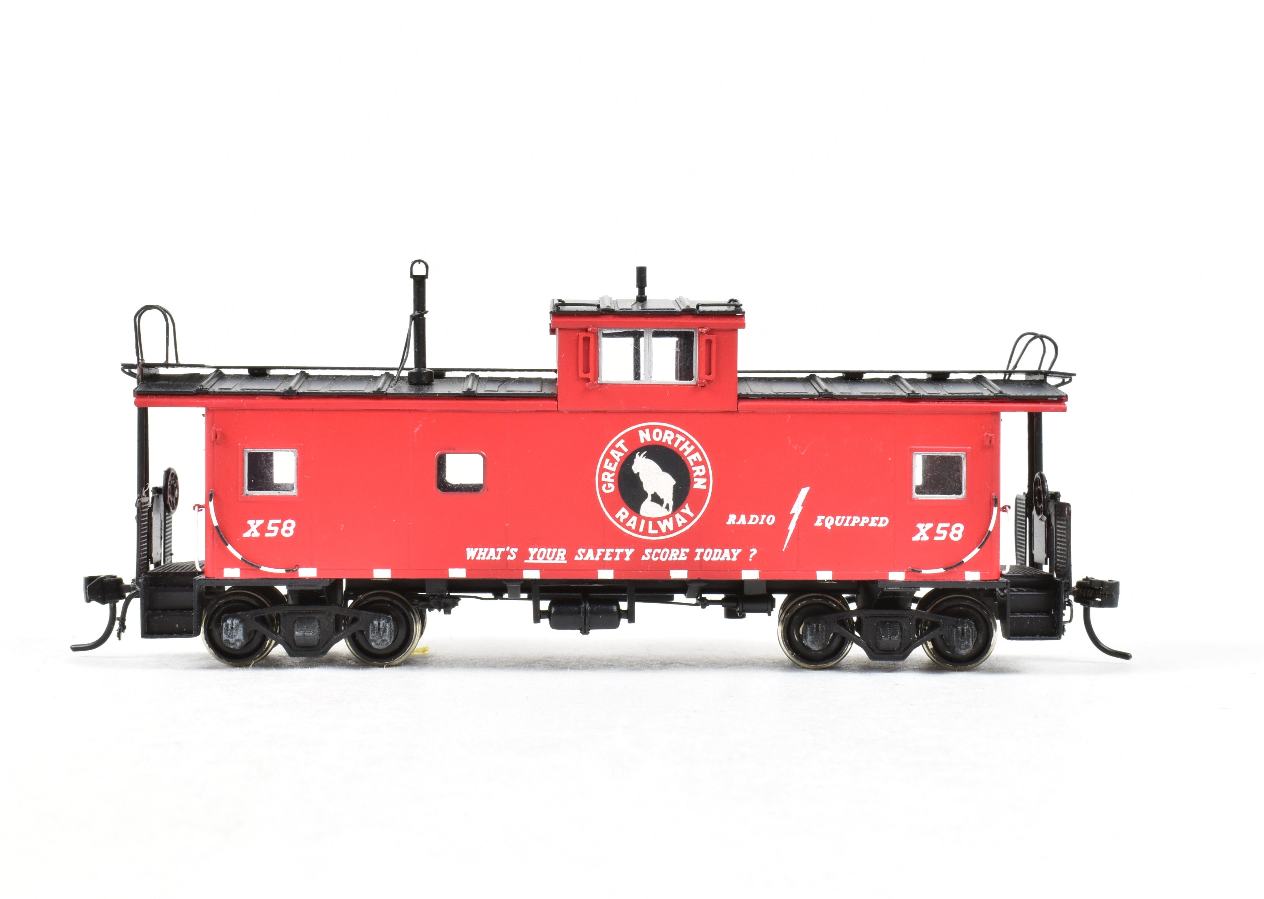 HO Scale Brass Model of the Oriental Limited Great Northern CON X Caboose X41 - 95 Class FP for Model Train Enthusiasts