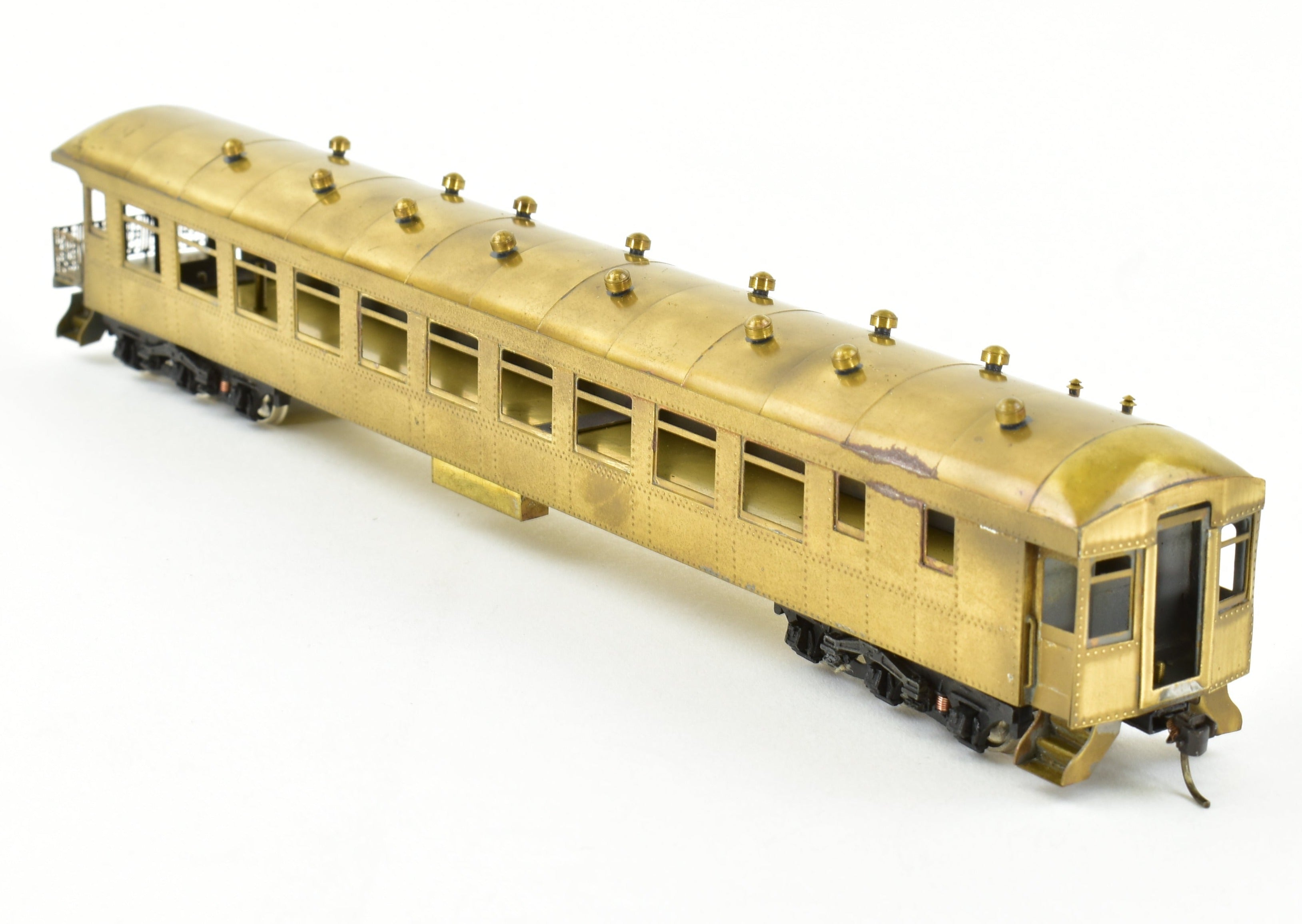 HO Scale Brass Ken Kidder Illinois Central Harriman Observation Car with CV Trucks