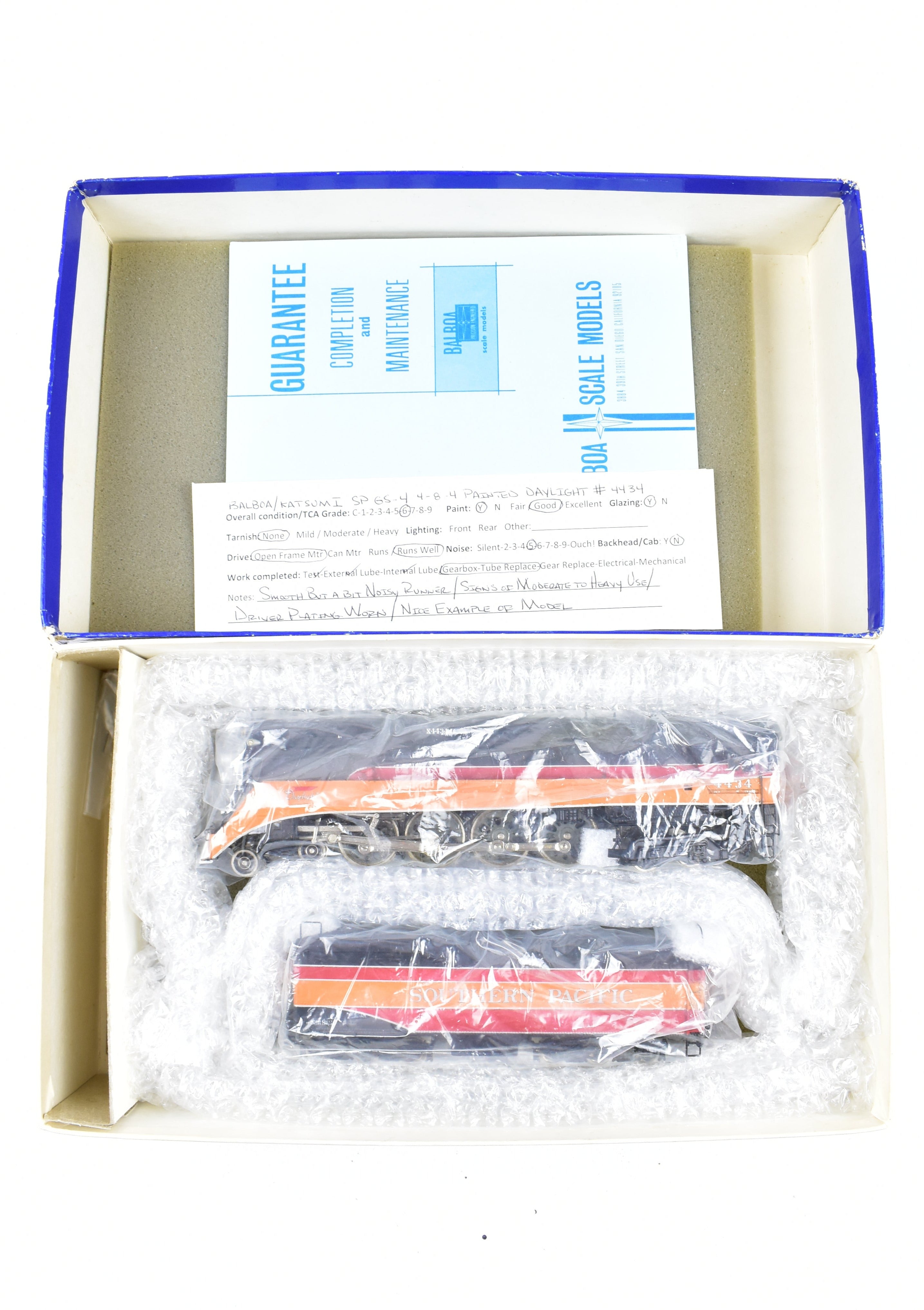 Custom Painted HO Brass Balboa SP - Southern Pacific GS - 4 4 - 8 - 4 Locomotive #4434