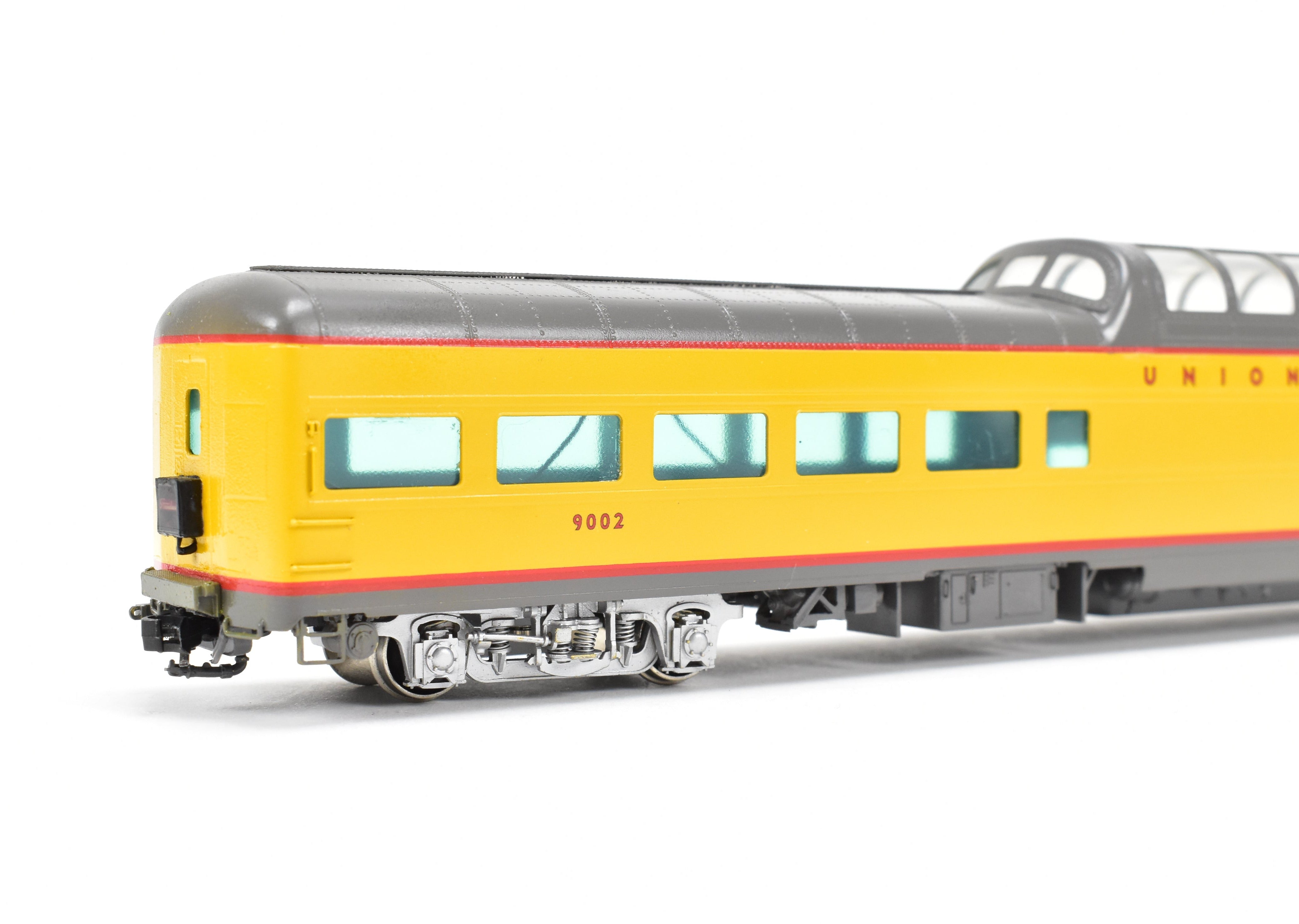 HO Scale Brass Model - Wasatch Model Co. Union Pacific ACF 1955 9000 Series Dome Lounge Observation Car Modified for Mid - Train Service, Car Number #9002