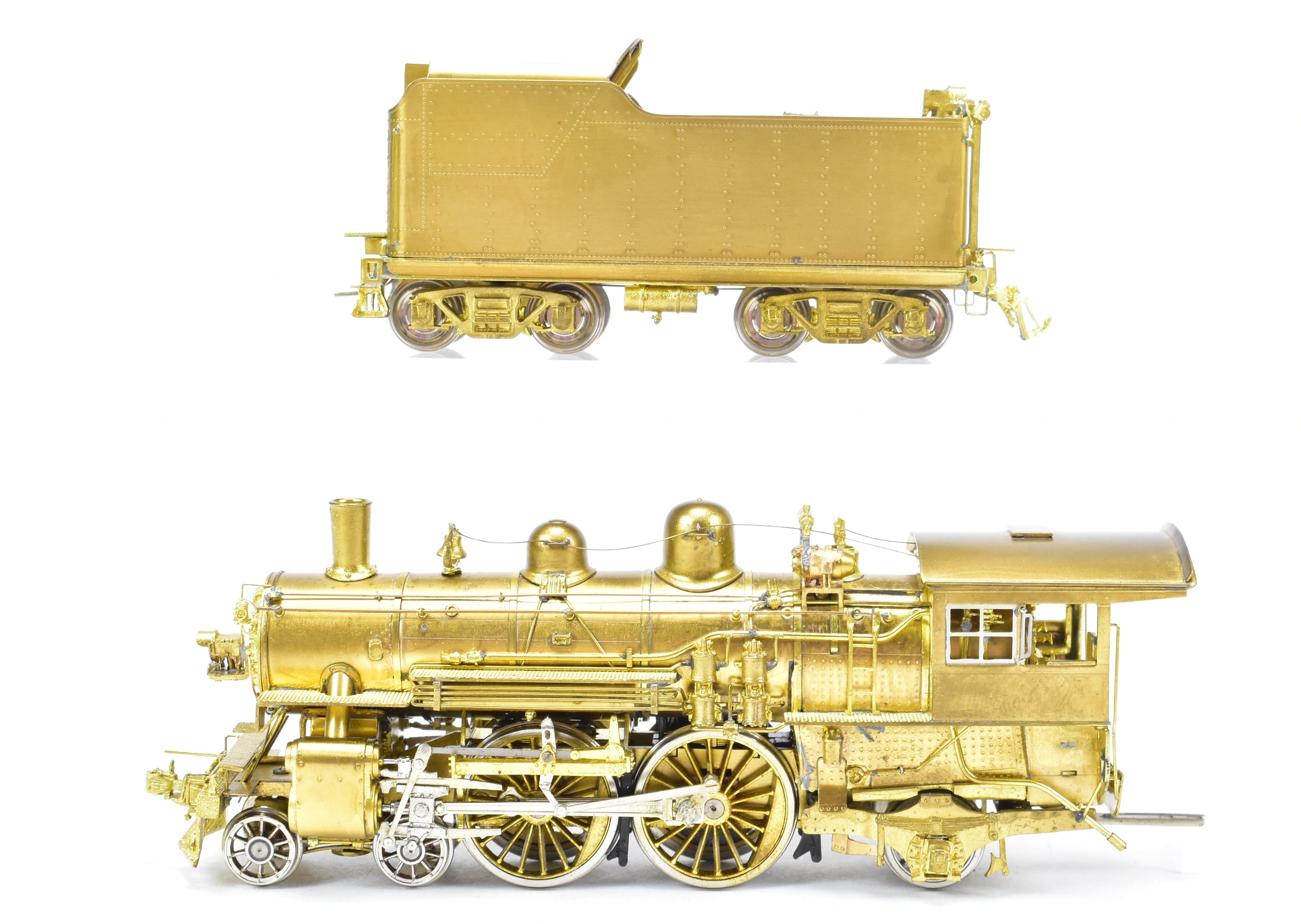 HO Scale Brass Model Train - Overland Models Chicago & North Western D 4-4-2 Atlantic Steam Locomotive