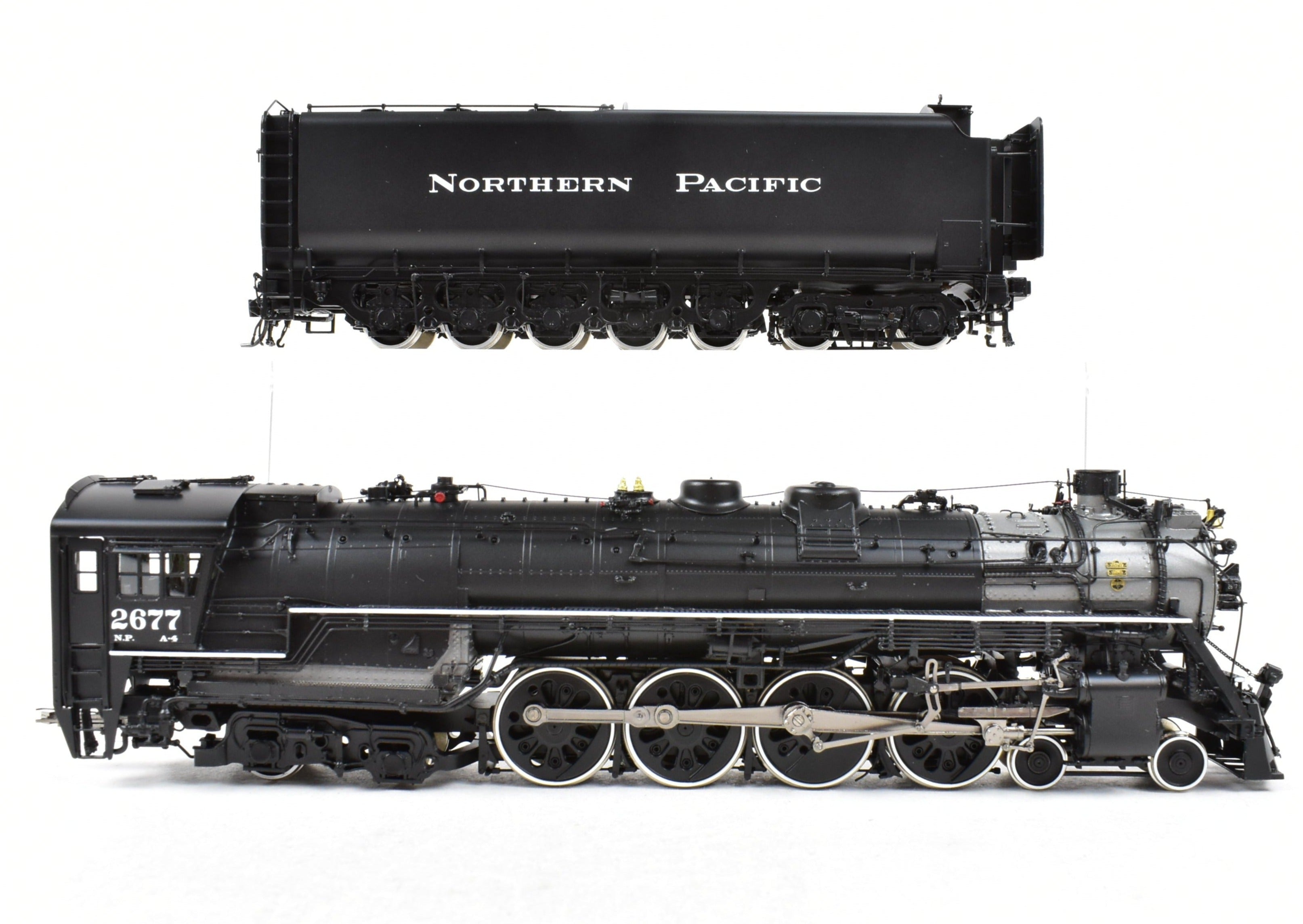 HO Scale Brass Model Train - Precision Scale Co. (PSC) Northern Pacific A-4 4-8-4 Northern FP Locomotive No. 2677