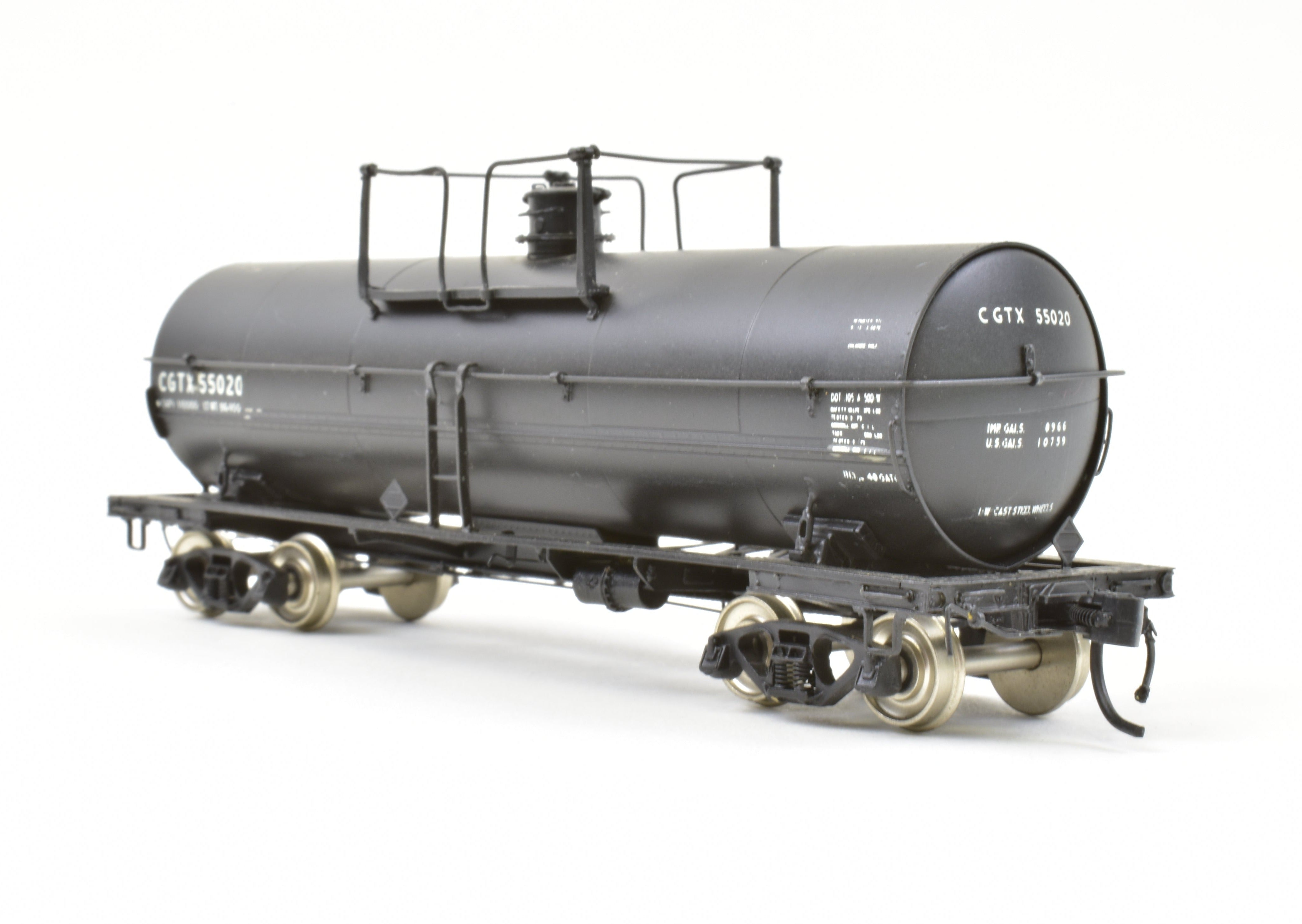 HO Scale Brass OMI - Overland Models, Inc. CGTX - GATX of Canada ACF Single Dome 8,000 Gallon Insulated High - Pressure Tank Car Model for CP