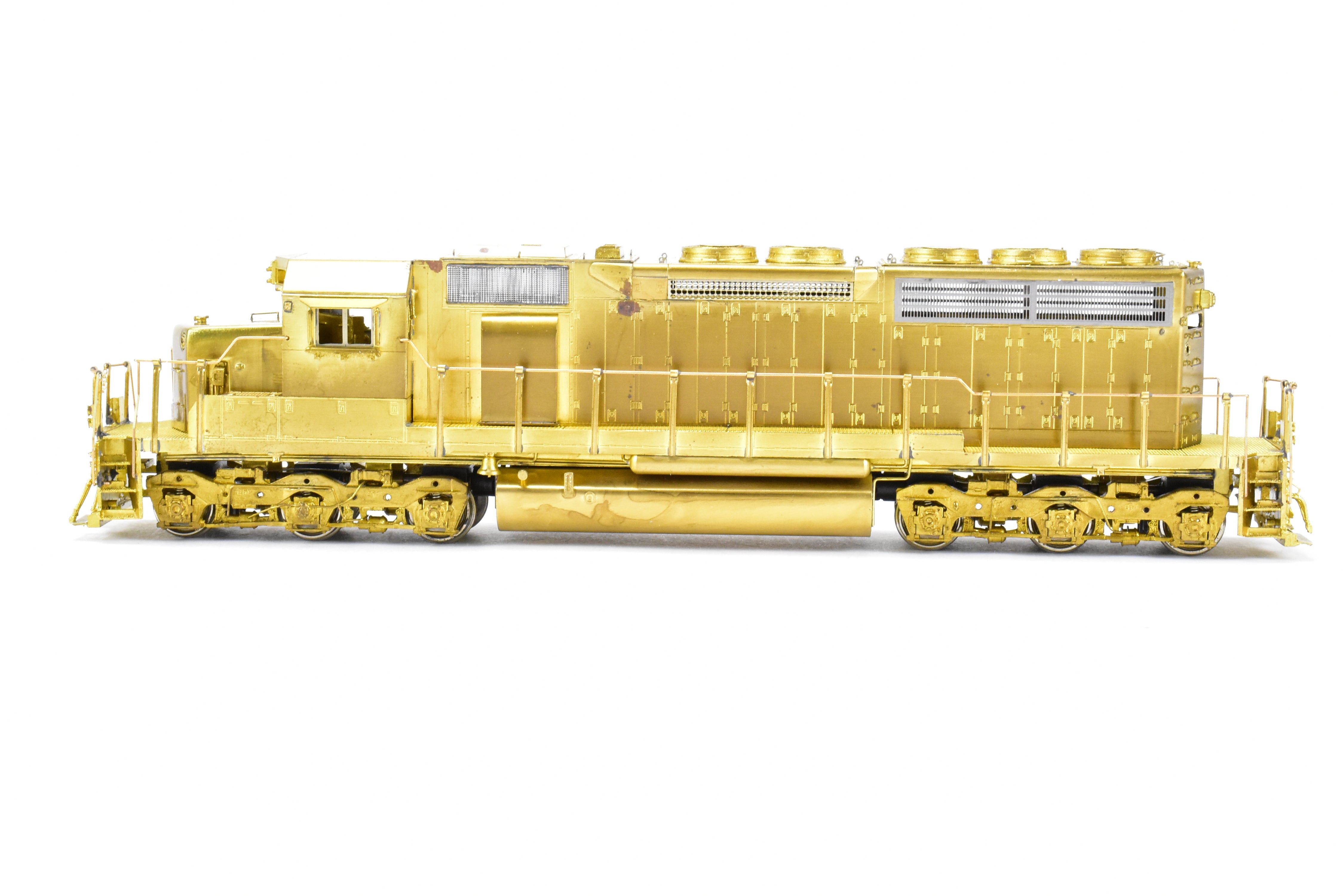 HO Scale Brass Model Train Locomotive - Overland Models Inc. EMD SD40 Low Hood with Dynamic Brakes and Low Mounted Brake Cylinders for Various Railroads