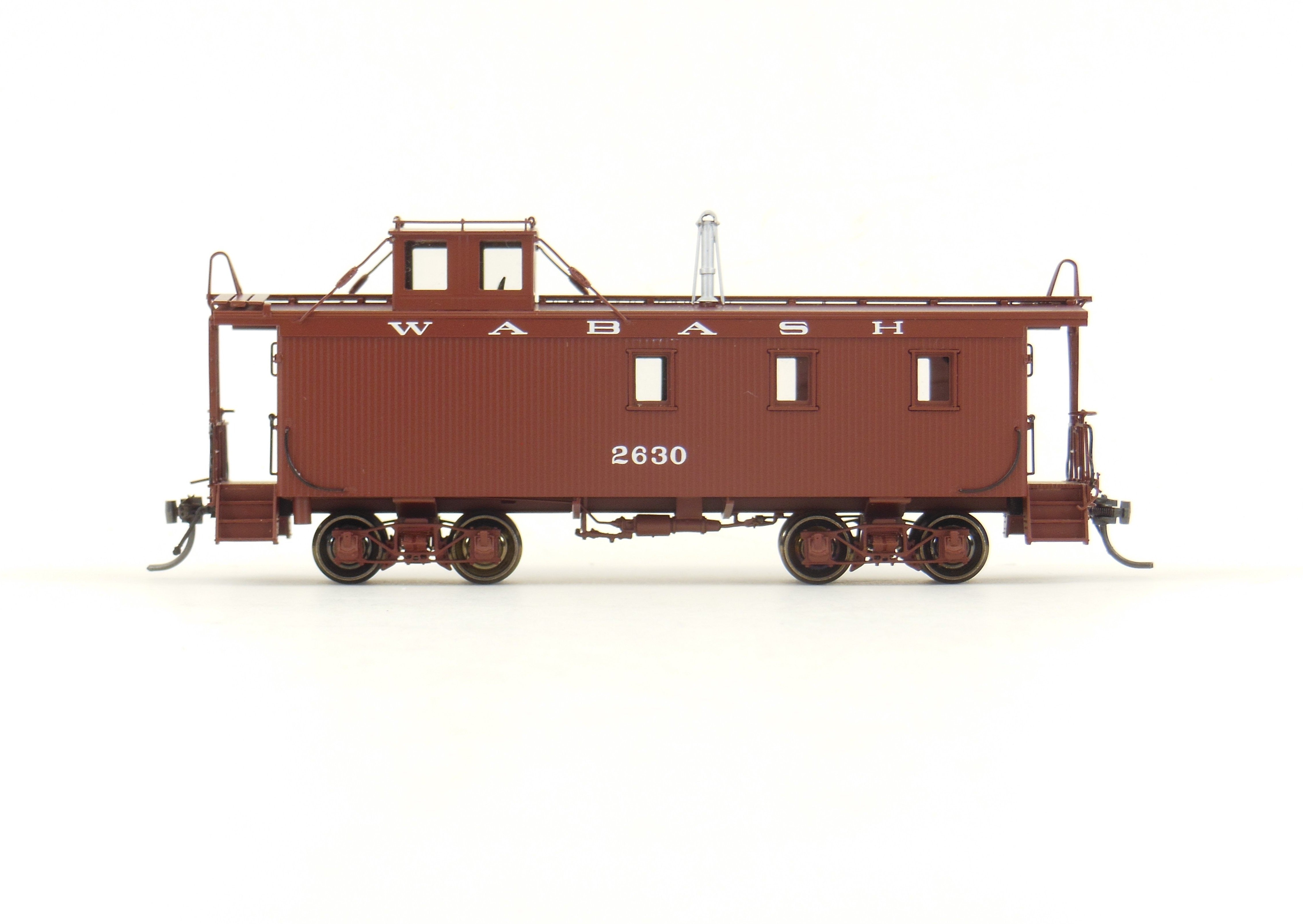 HO Scale Brass Wabash Wood Side Caboose FP #2630 Model by Overland Models, Inc. (OMI)