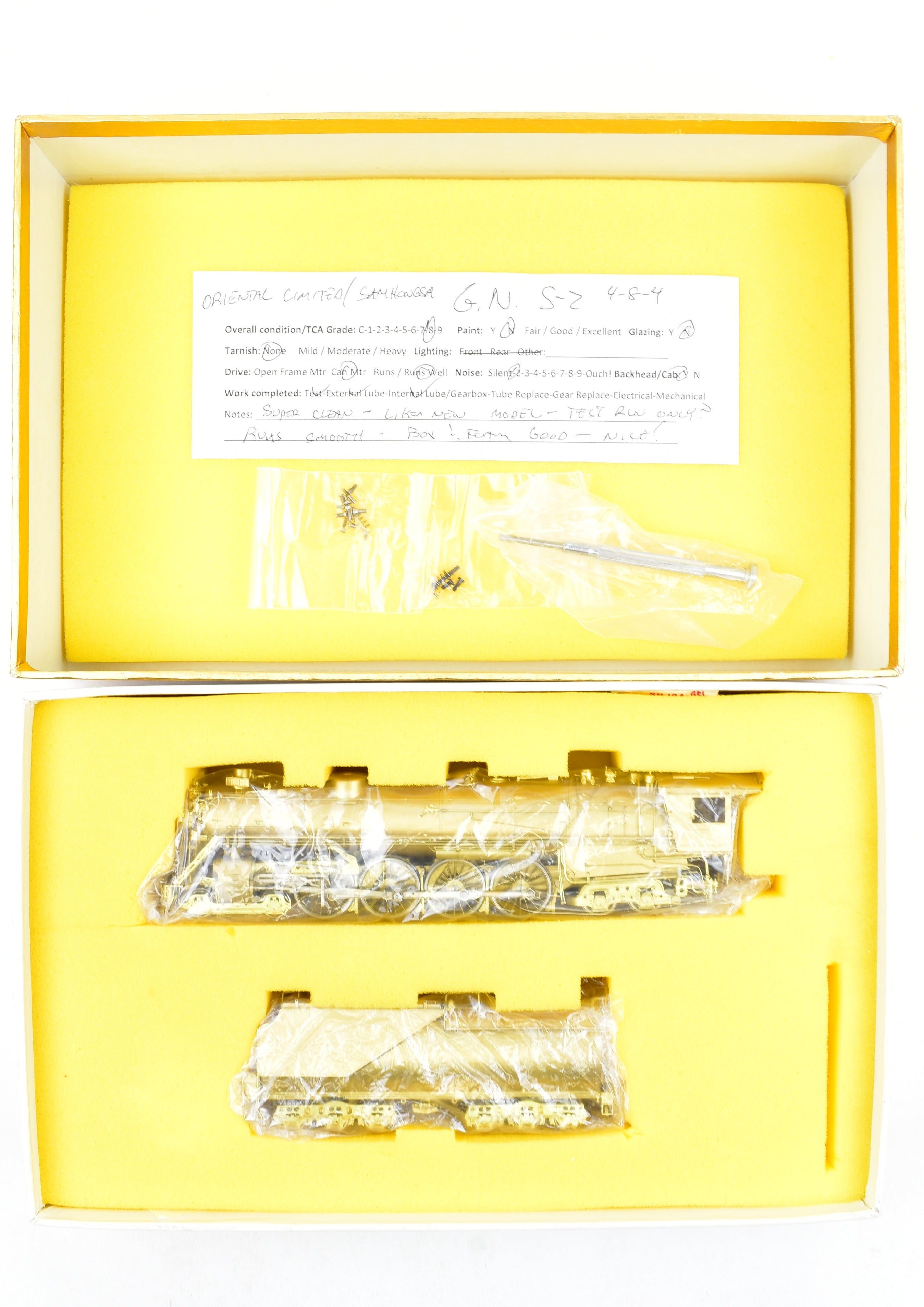 HO Scale Brass Model Train - Oriental Limited Great Northern 4-8-4 Class S-2 Open Cab