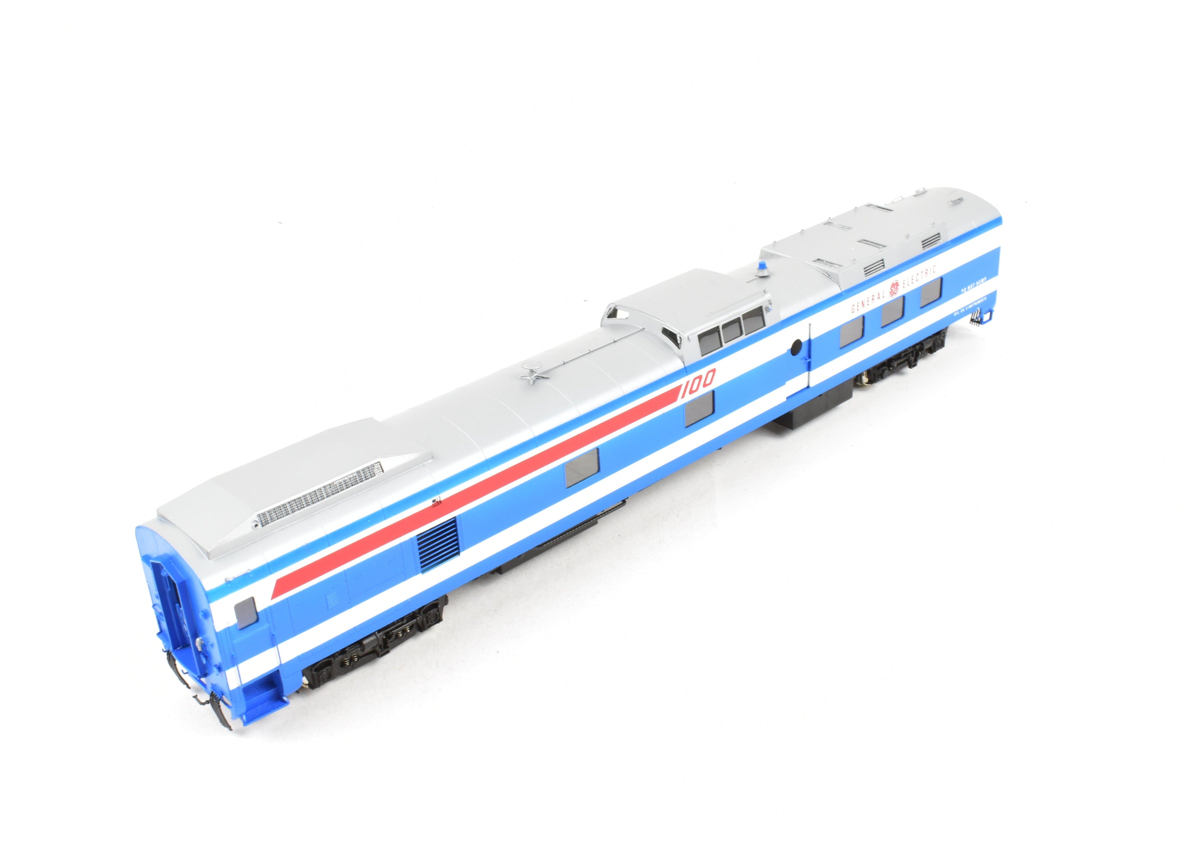 HO Scale Brass Model Train - Overland Models Inc. General Electric Test Car #100 with Factory Paint, Ideal for Model Train Enthusiasts