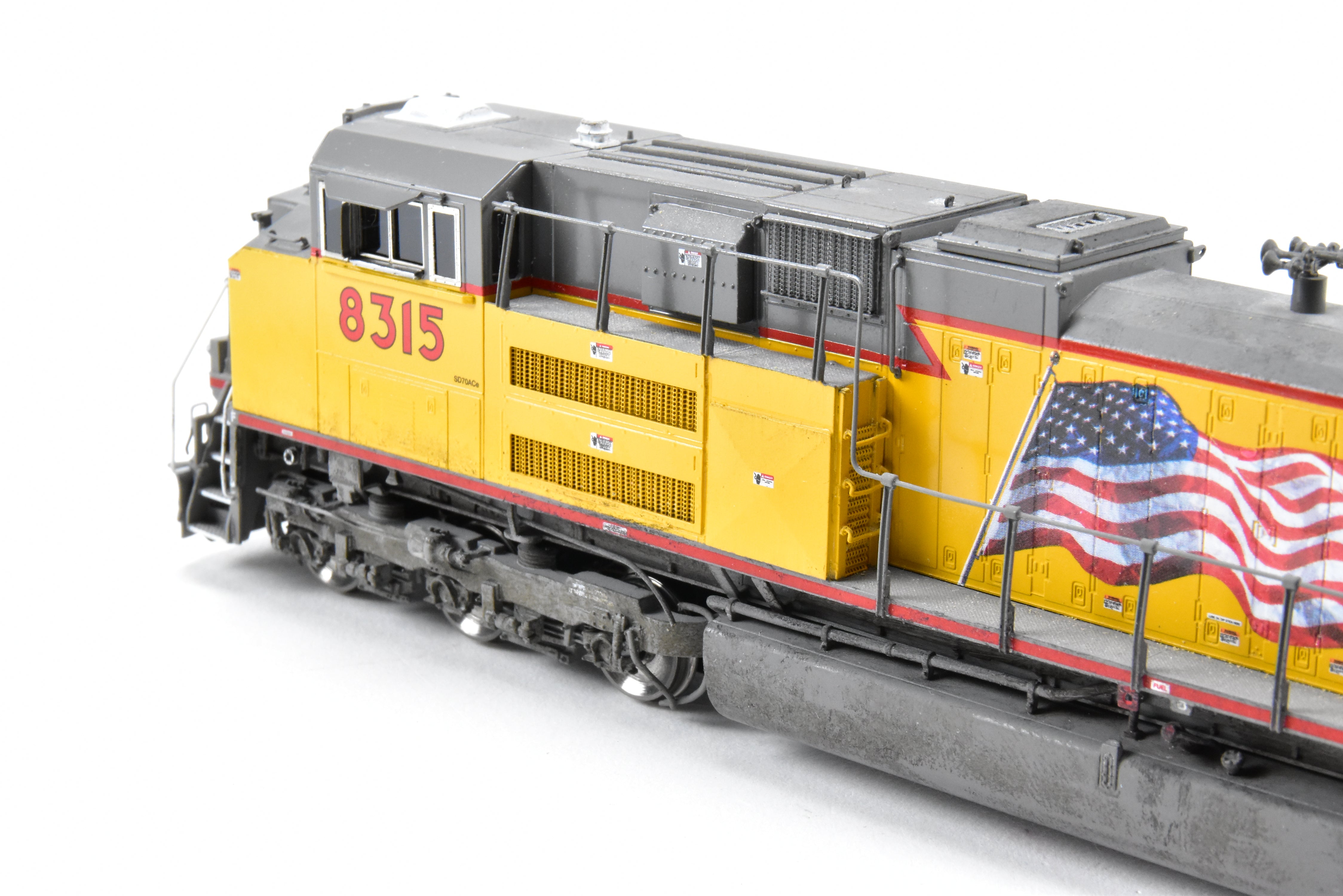 HO Brass OMI - Overland Models Inc Union Pacific EMD SD - 70ACe FP #8315 with Digitrax DCC & Light Weathering