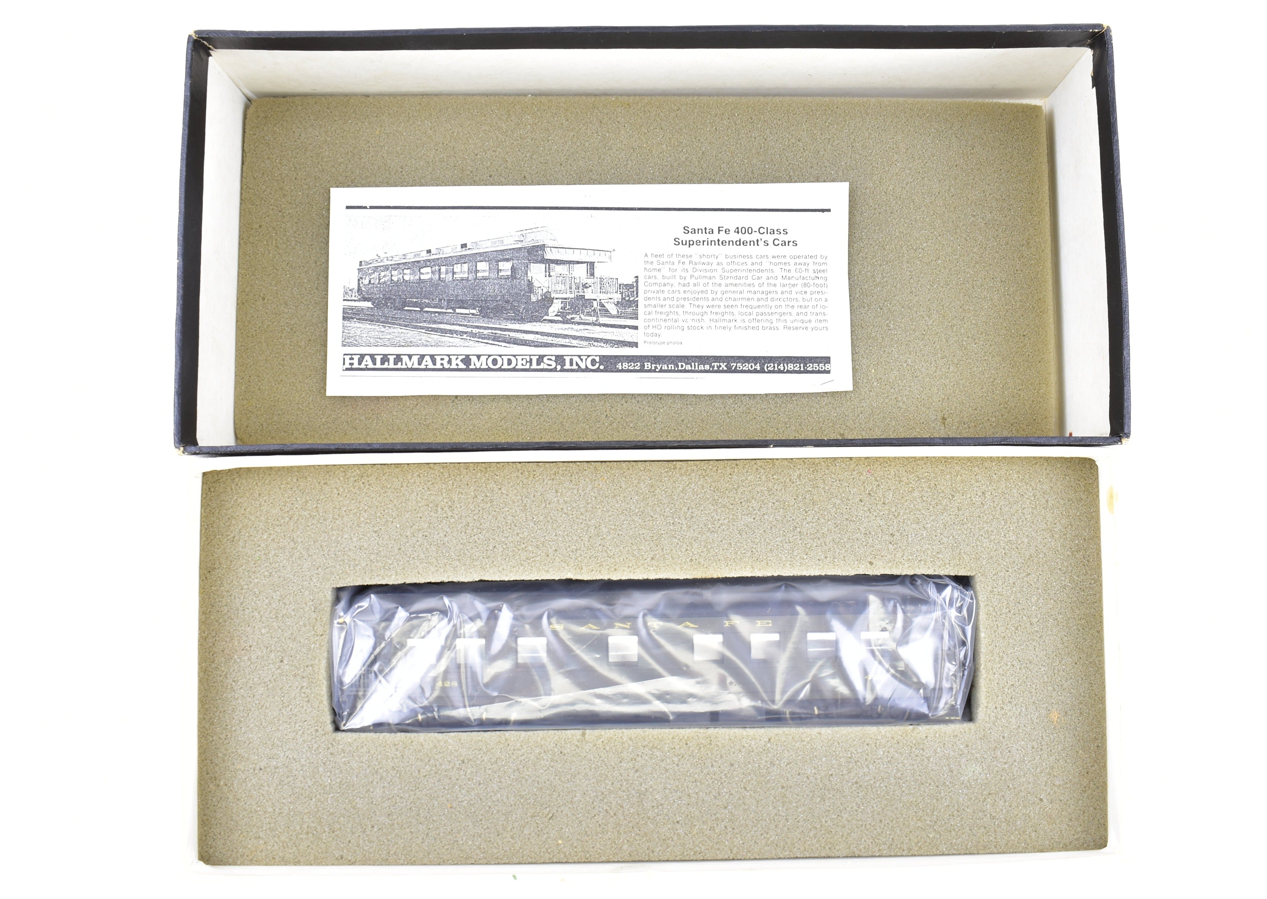 Custom Painted HO Brass Hallmark ATSF Santa Fe Superintendent's Car #400