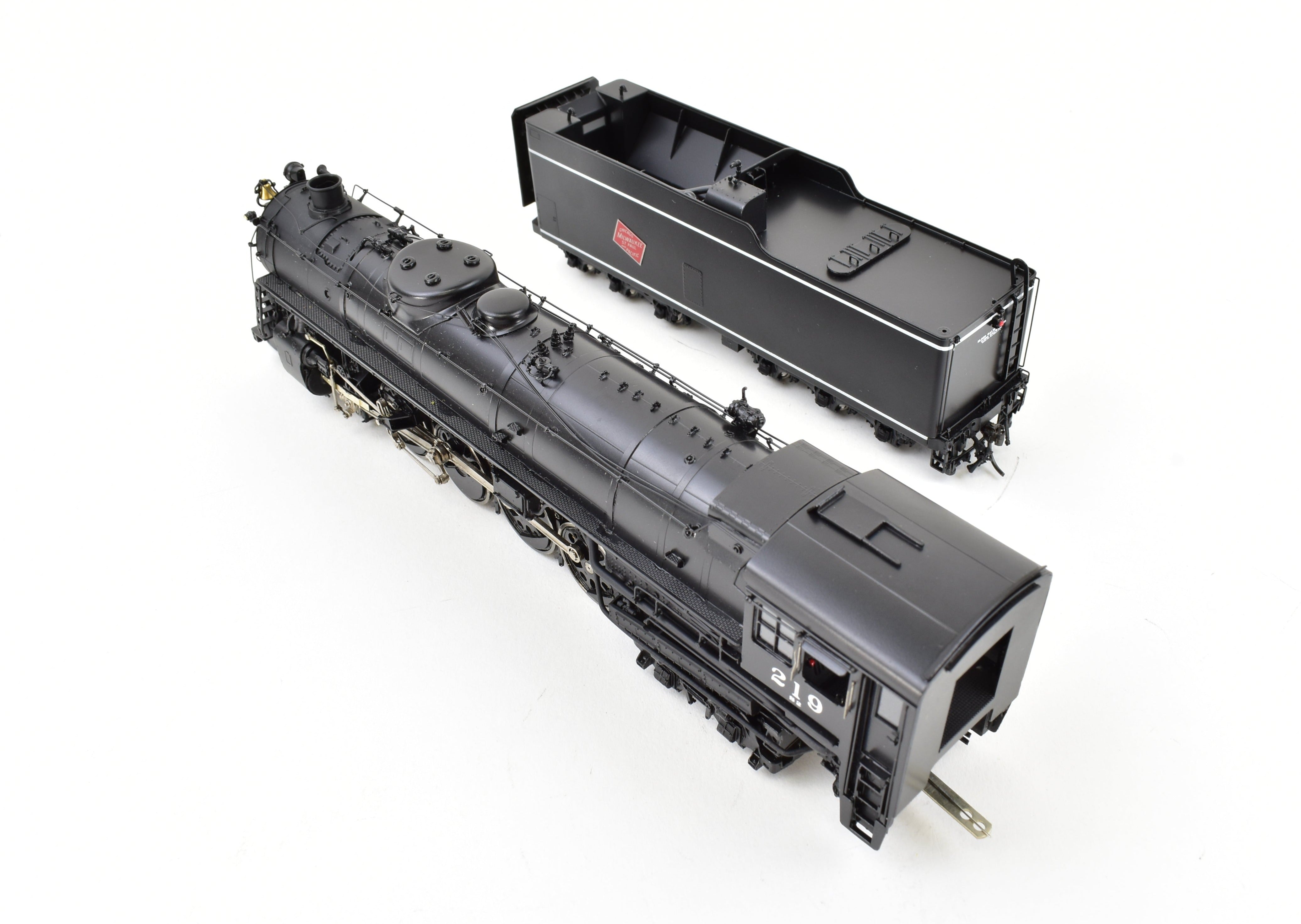 HO Scale Brass Model Train - Overland Models, Inc. MILW - Milwaukee Road S2a 4-8-4 - FP No. 219, High - Quality Collectible Model