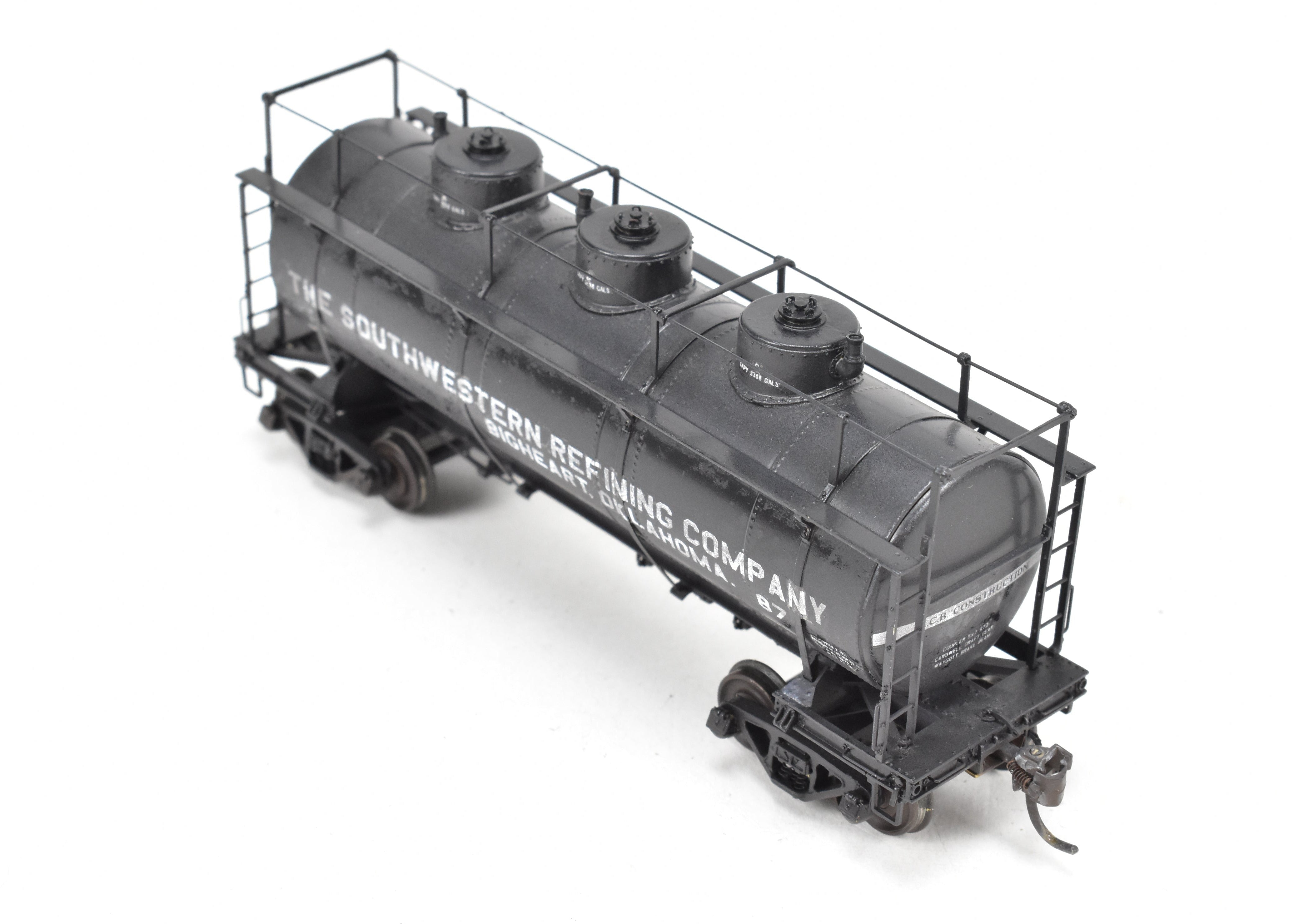 HO Scale Brass W&R - W&R Enterprises Various Roads AC&F 10,000 Gallon 3-Dome Tank Car with High Walkway for Model Railroad Collection