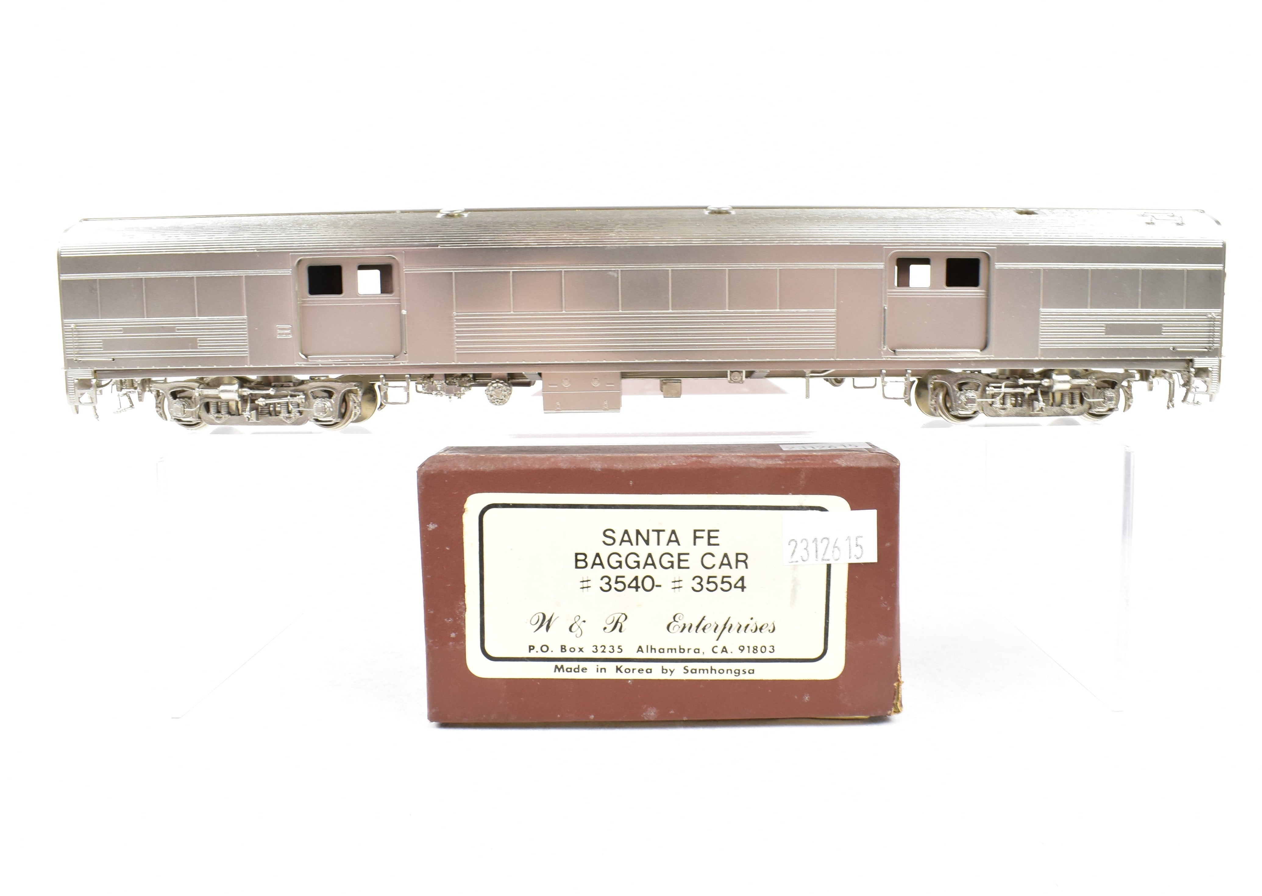 HO Scale Brass ATSF - Santa Fe Baggage Cars 3540 - 3554 by W&R Enterprises