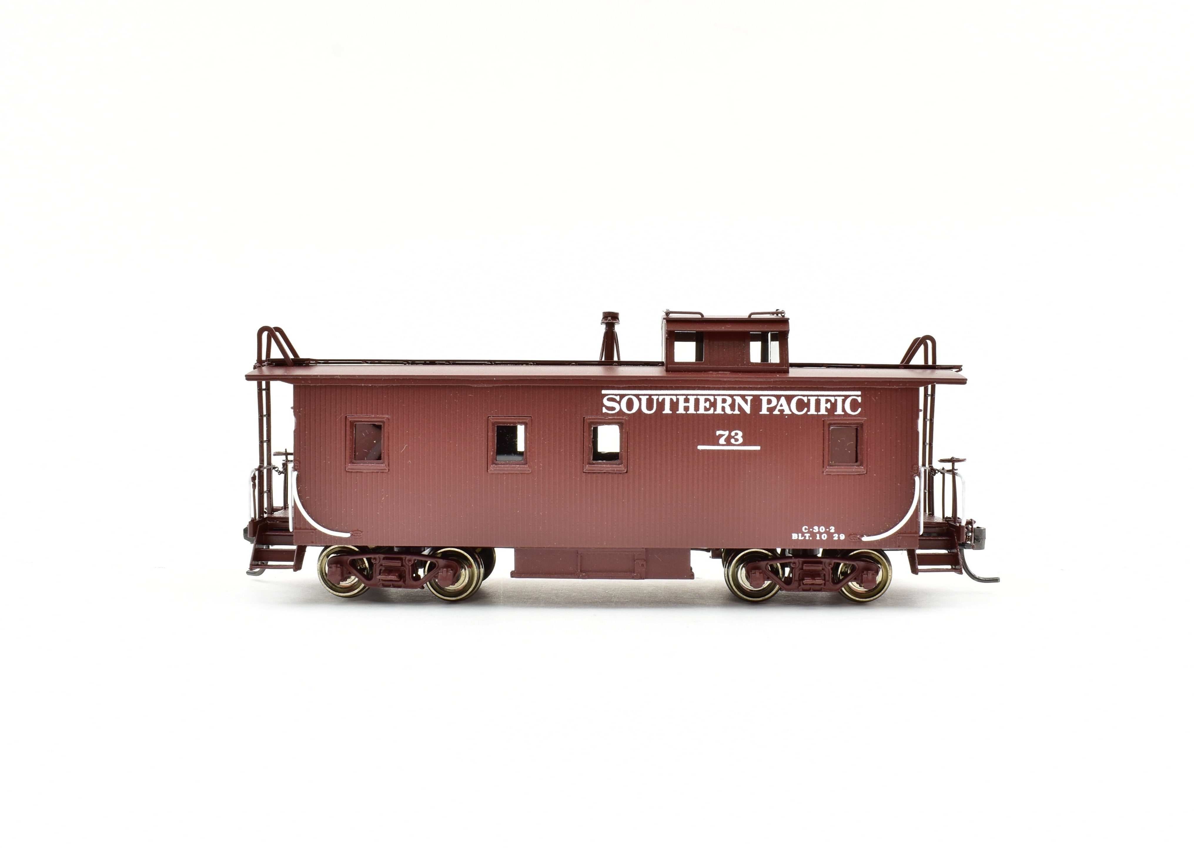 HO Brass Precision Scale Co. Southern Pacific C-30-2 Wood Cupola Caboose with Spare Parts